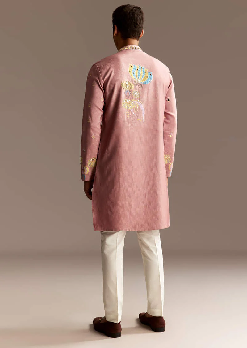 Pink Mirror Kurta Set - Image 5