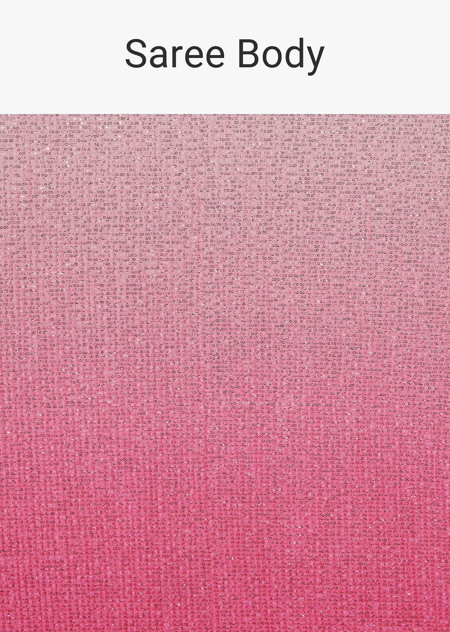 Pink Ombre Sequins Saree With Scallop Border - Image 8