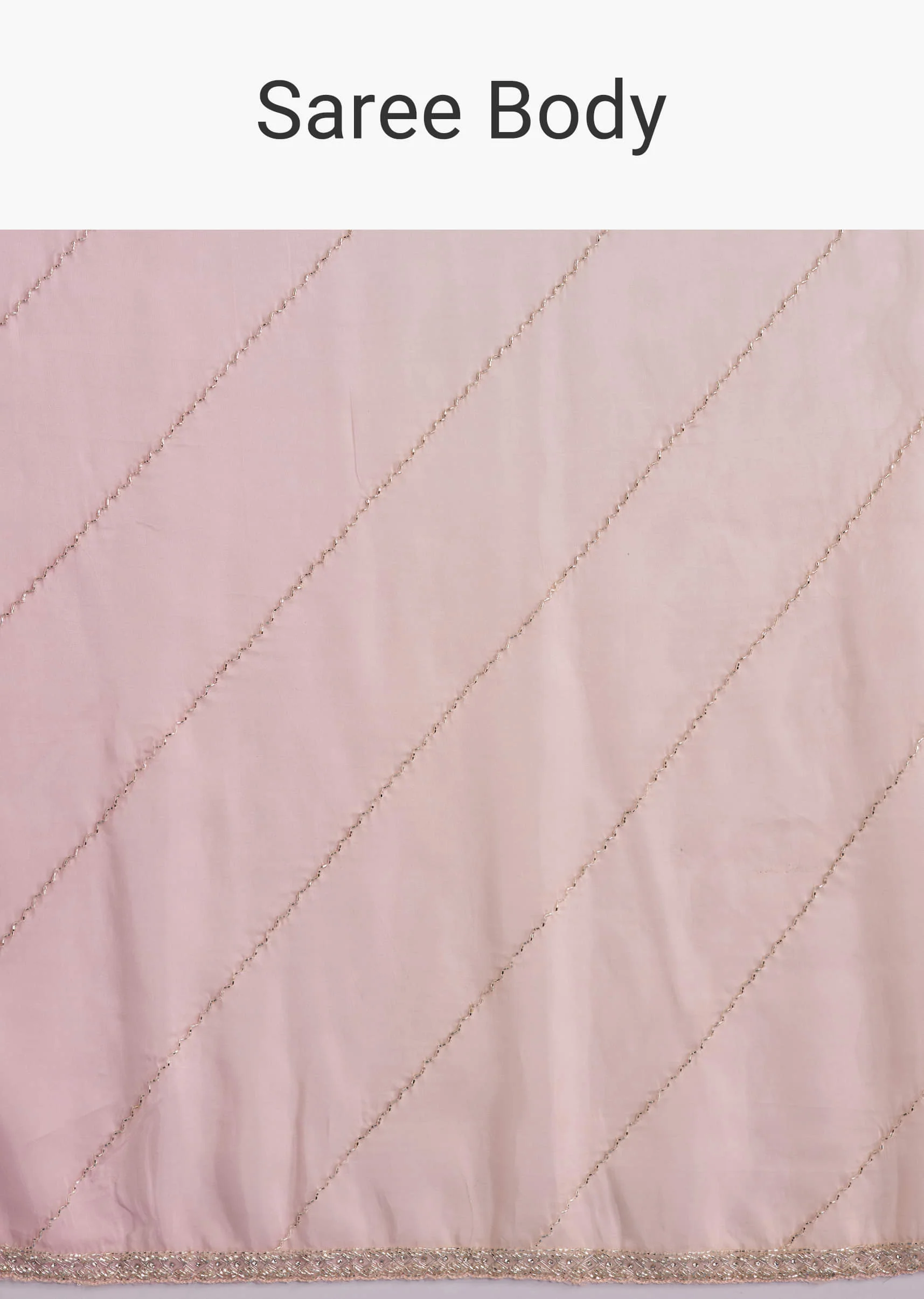 Pink Organza Saree With Cutdana And Sequins Work - Image 9