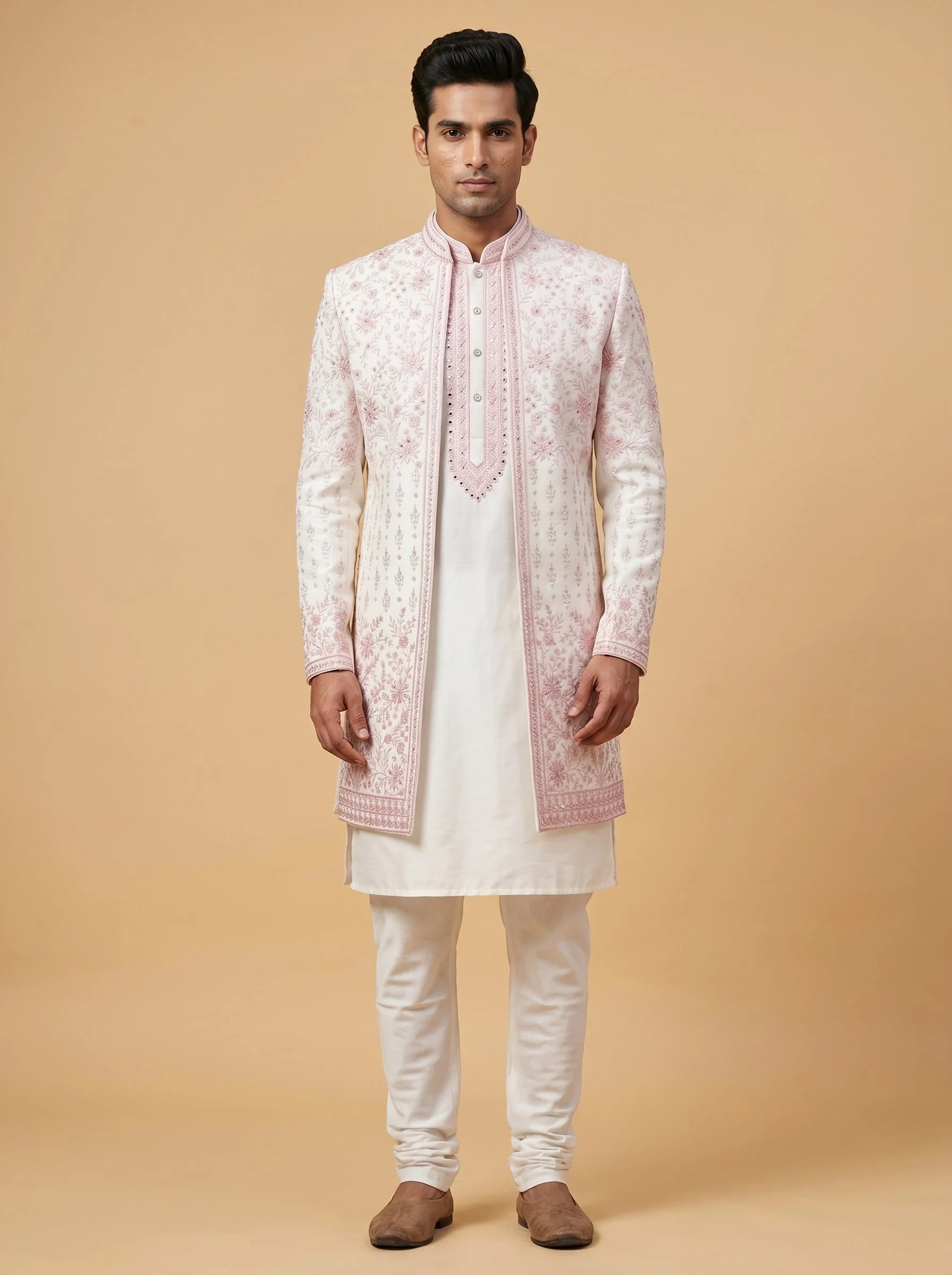 Pink Ornate Sherwani