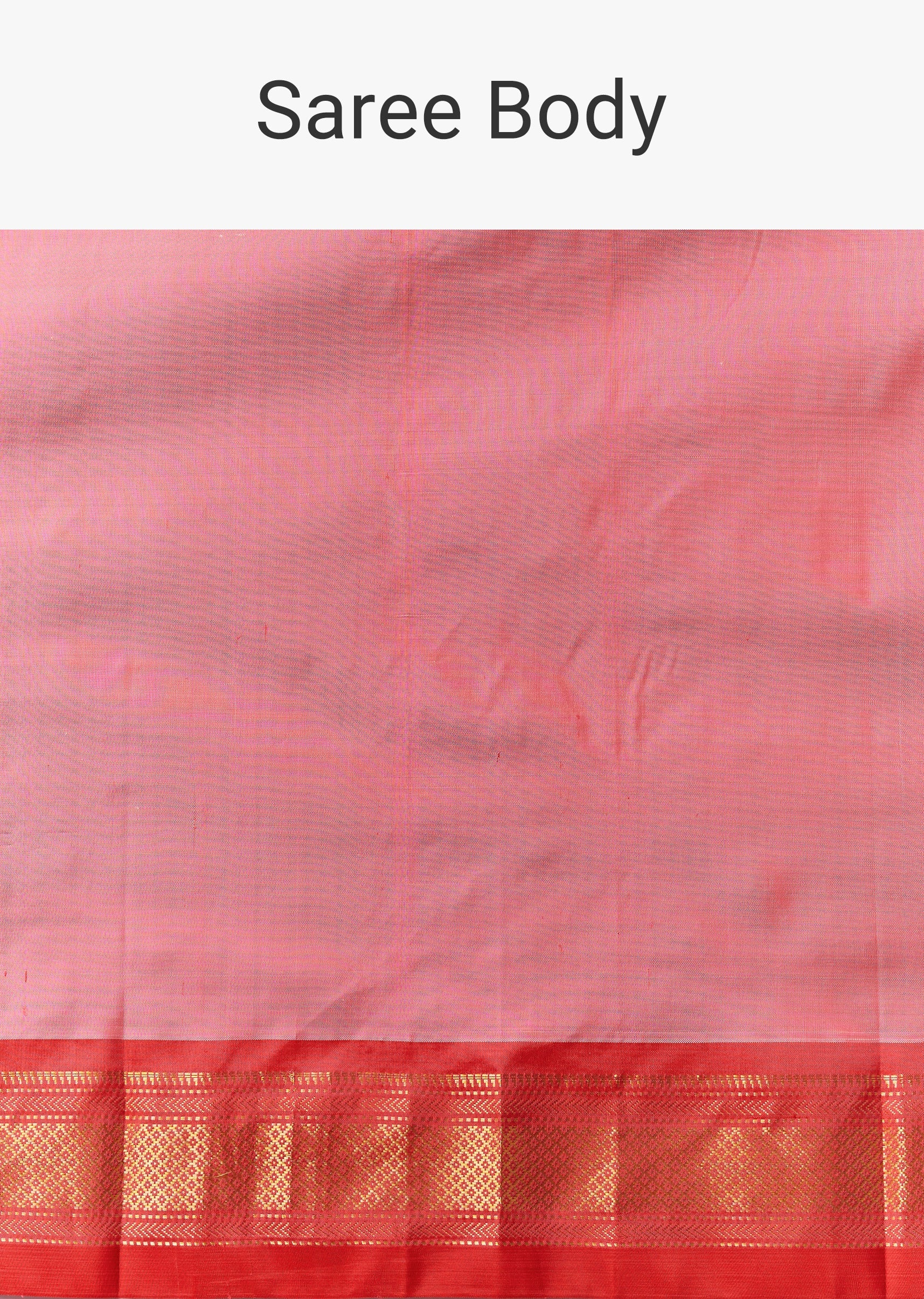 Pink Paithani Silk Saree with Contrast Red Zari Border - Image 7