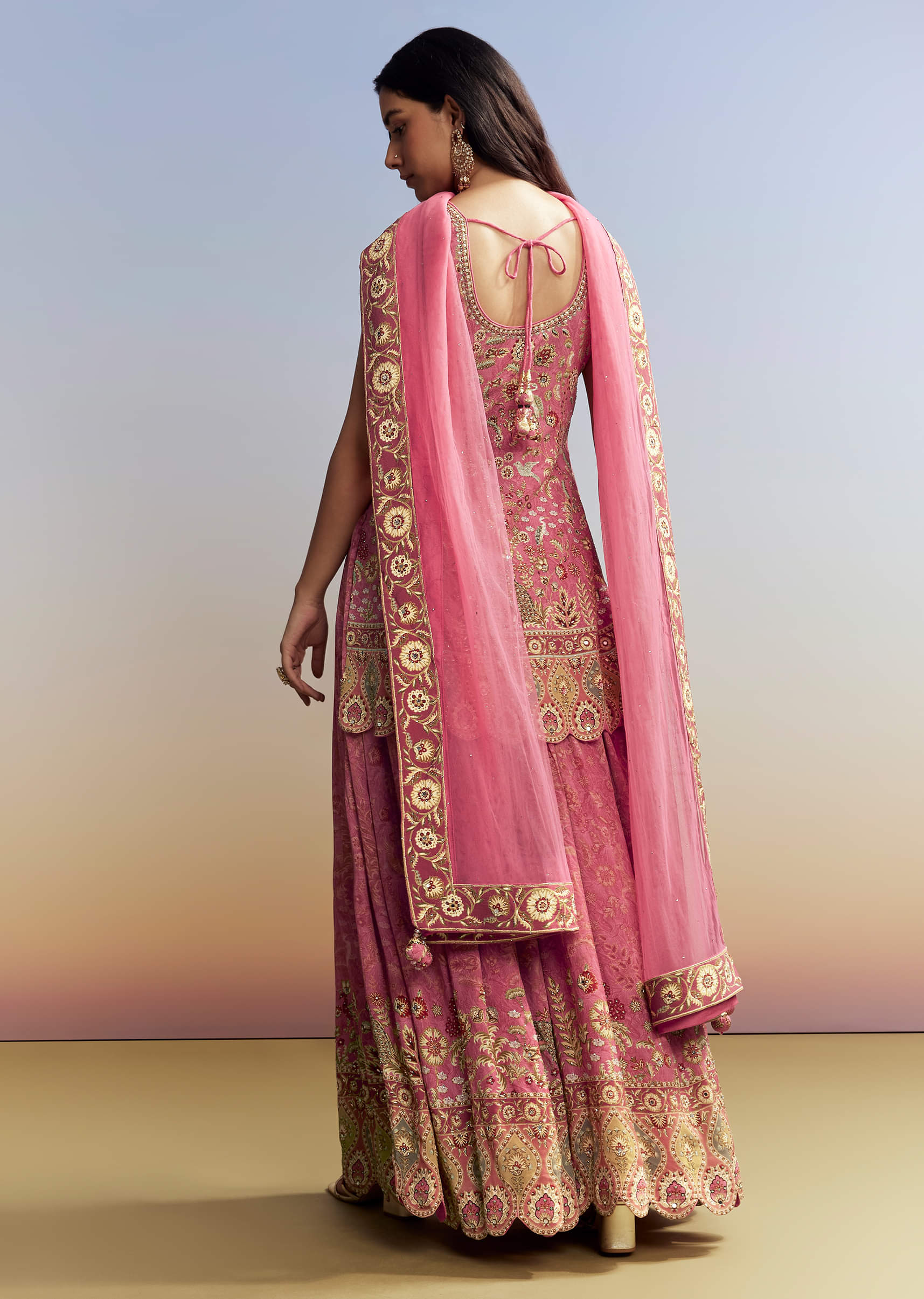 Pink Printed Palazzo Set - Image 5