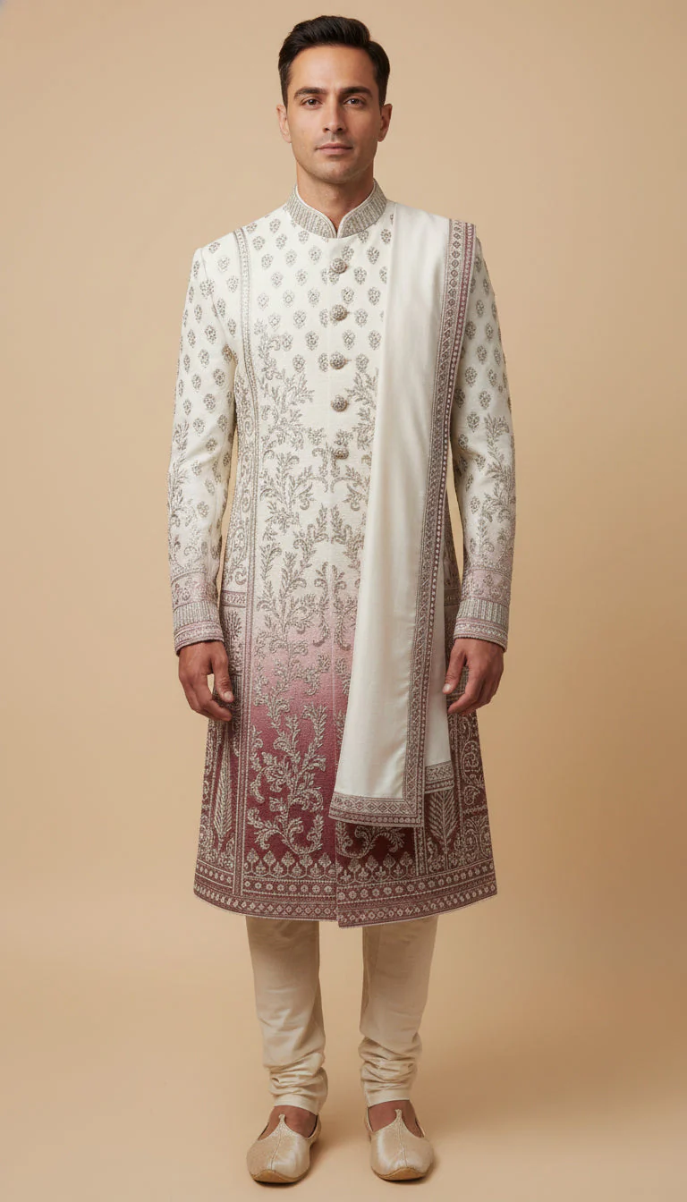 Pink Royal Sherwani - Image 2