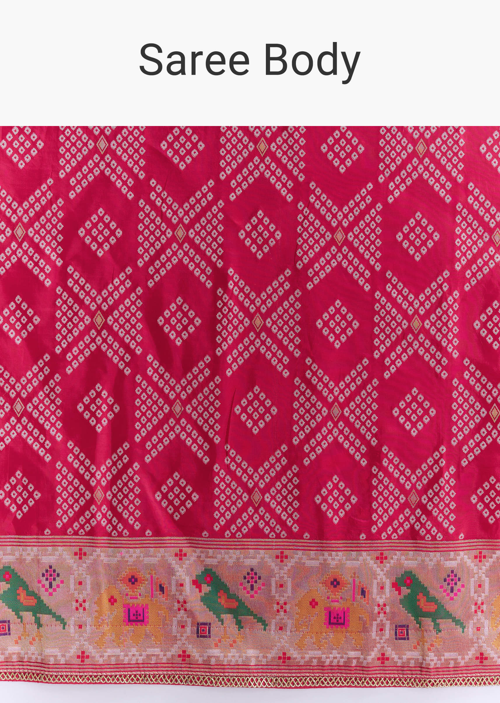 Pink Silk Woven Saree With Multicolour Geometric Motifs - Image 9
