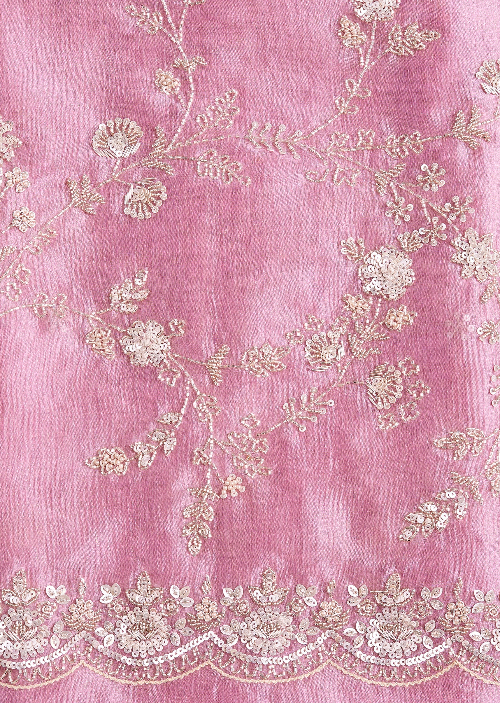 Pink Tissue Dress Material Suit - Image 2