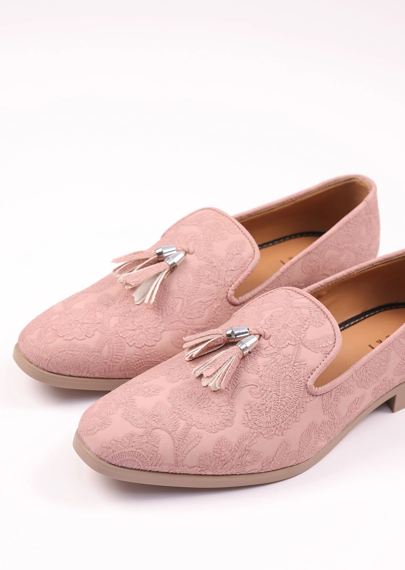 Pink Vegan Leather Tassel Jutti - Image 2