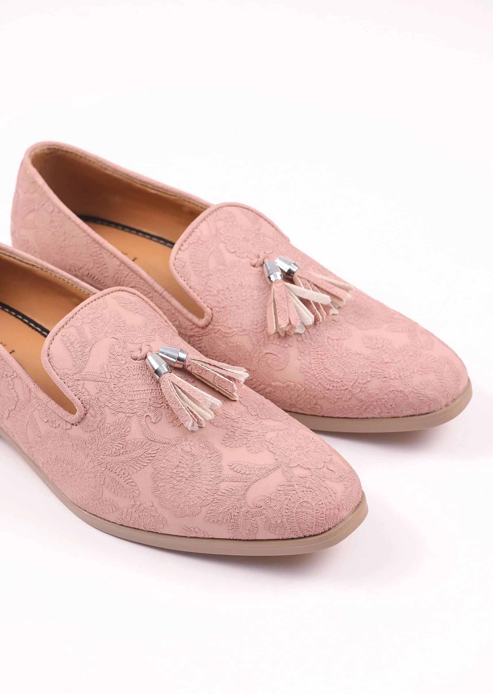 Pink Vegan Leather Tassel Jutti - Image 4