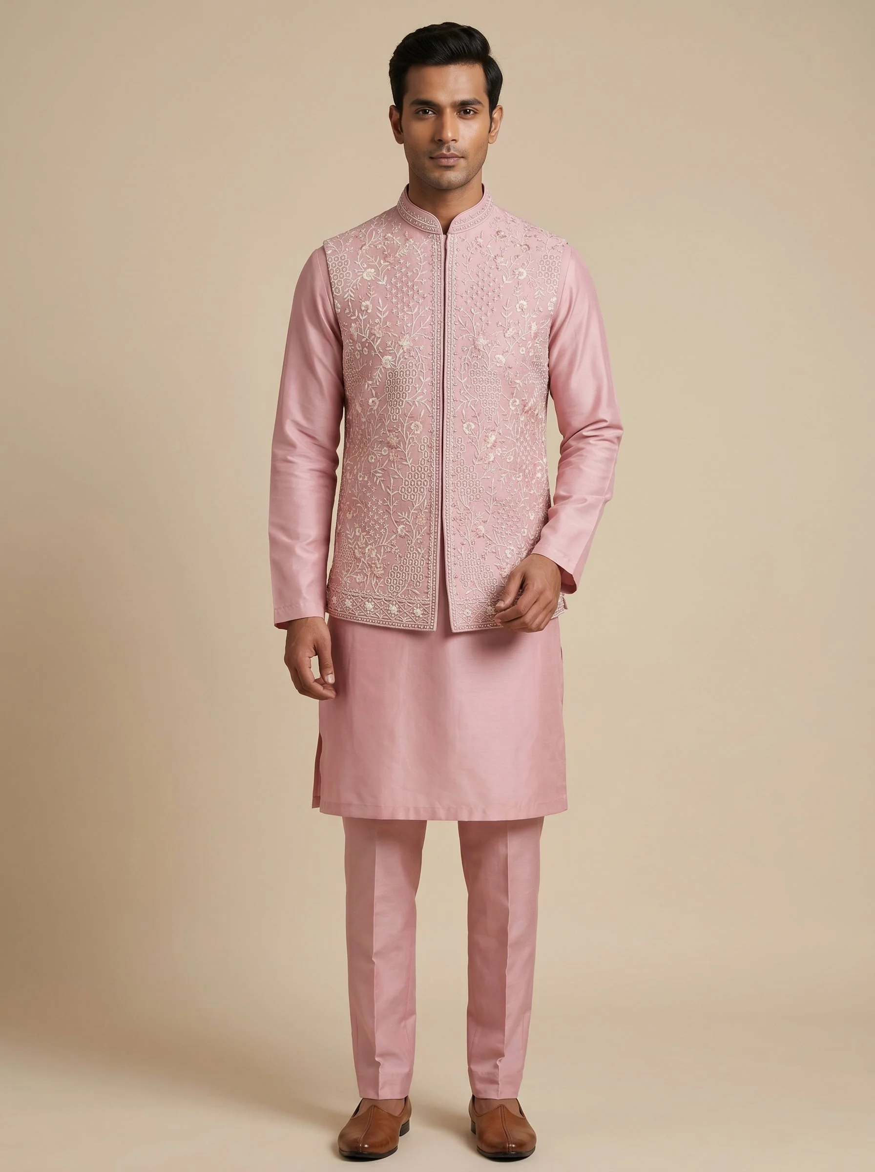Pink Wedding Kurta Set