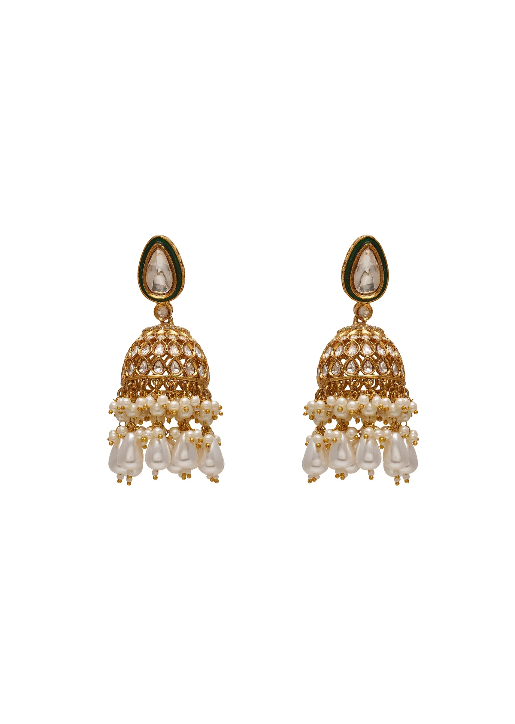 Polki Jhumka Earrings