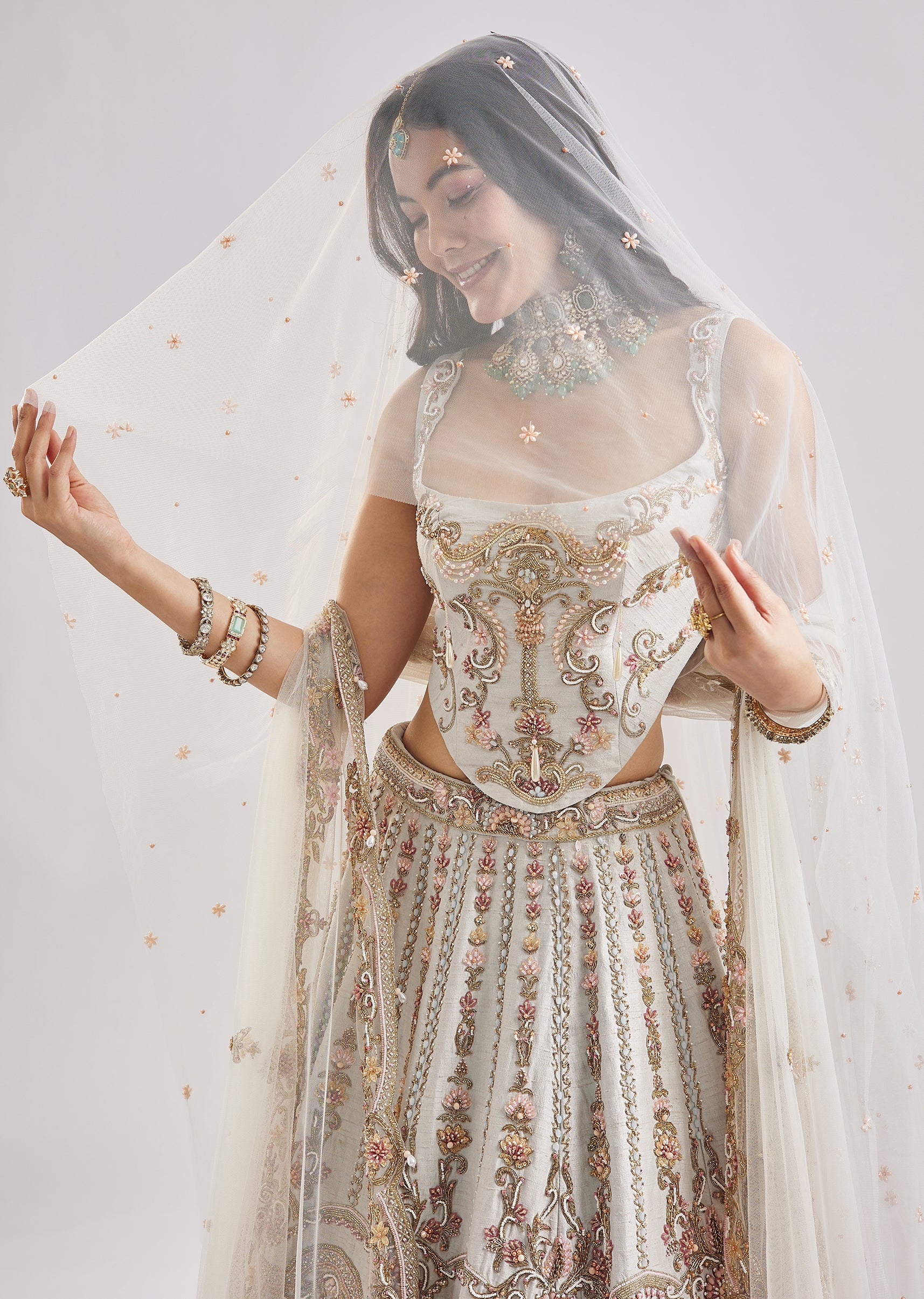 Powder Blue Corset Bridal Vision - Image 5