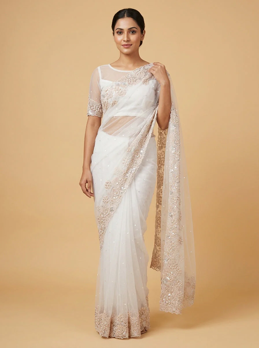 Powder Peach Soft Radiance Saree