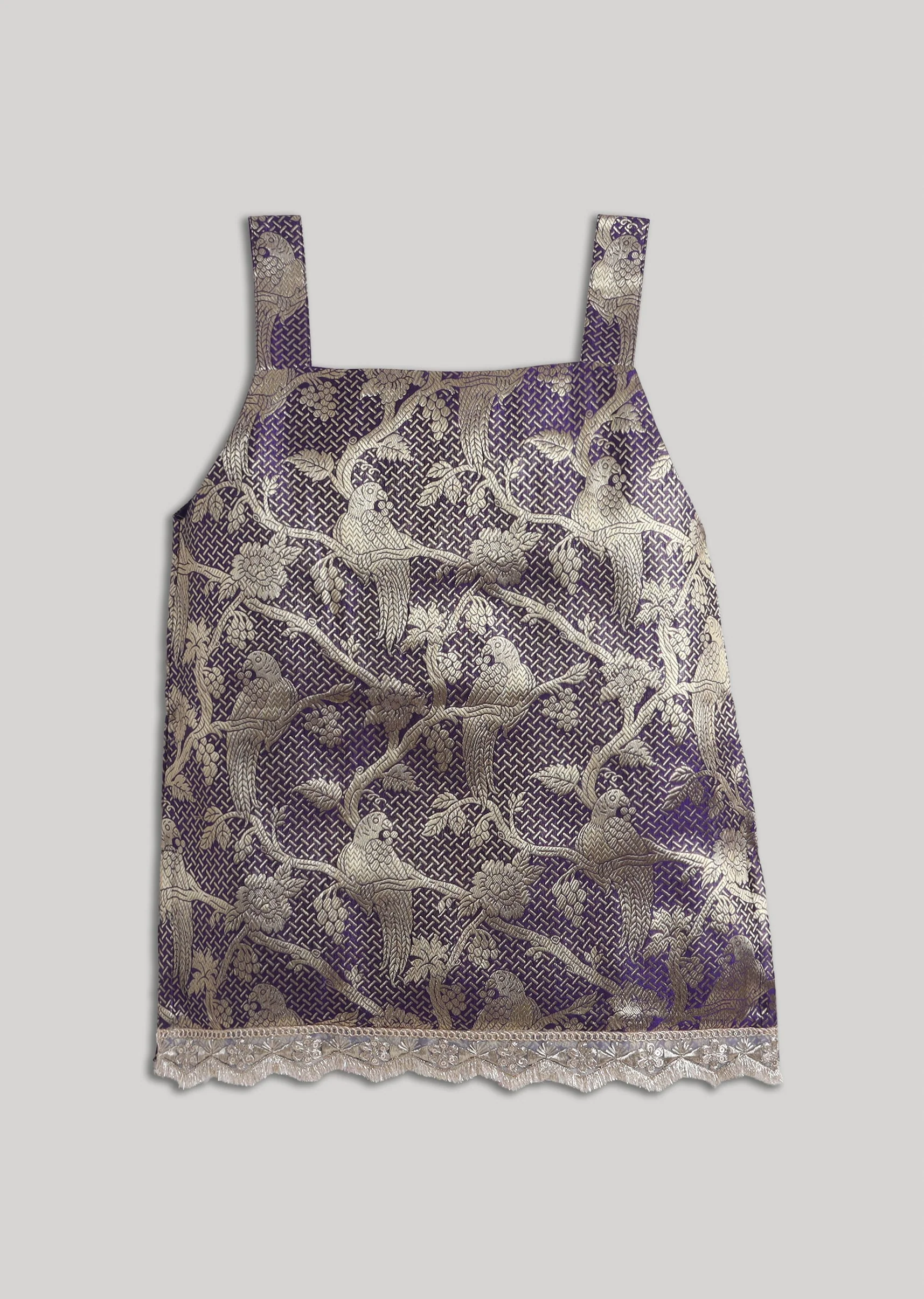 Purple Banarasi Silk Sharara Set - Image 2