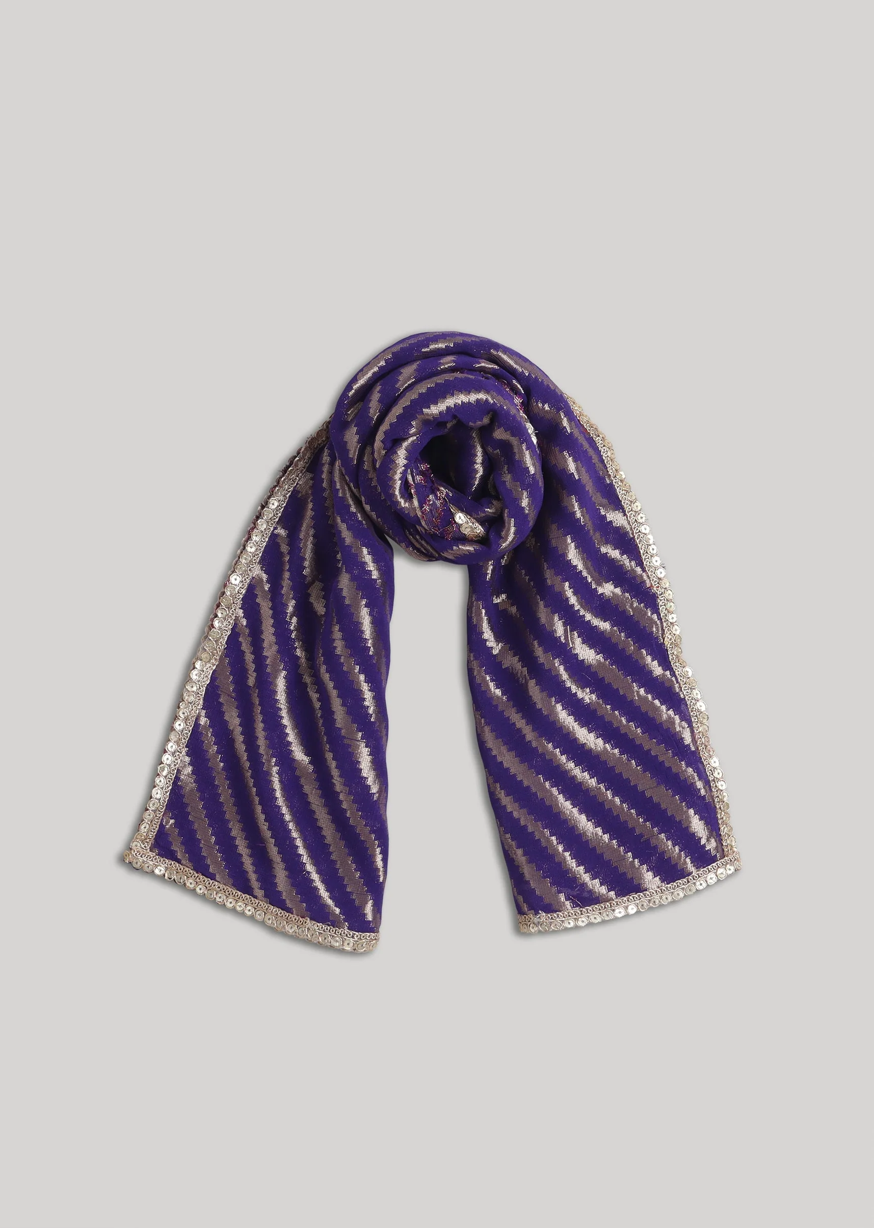Purple Banarasi Silk Sharara Set - Image 8