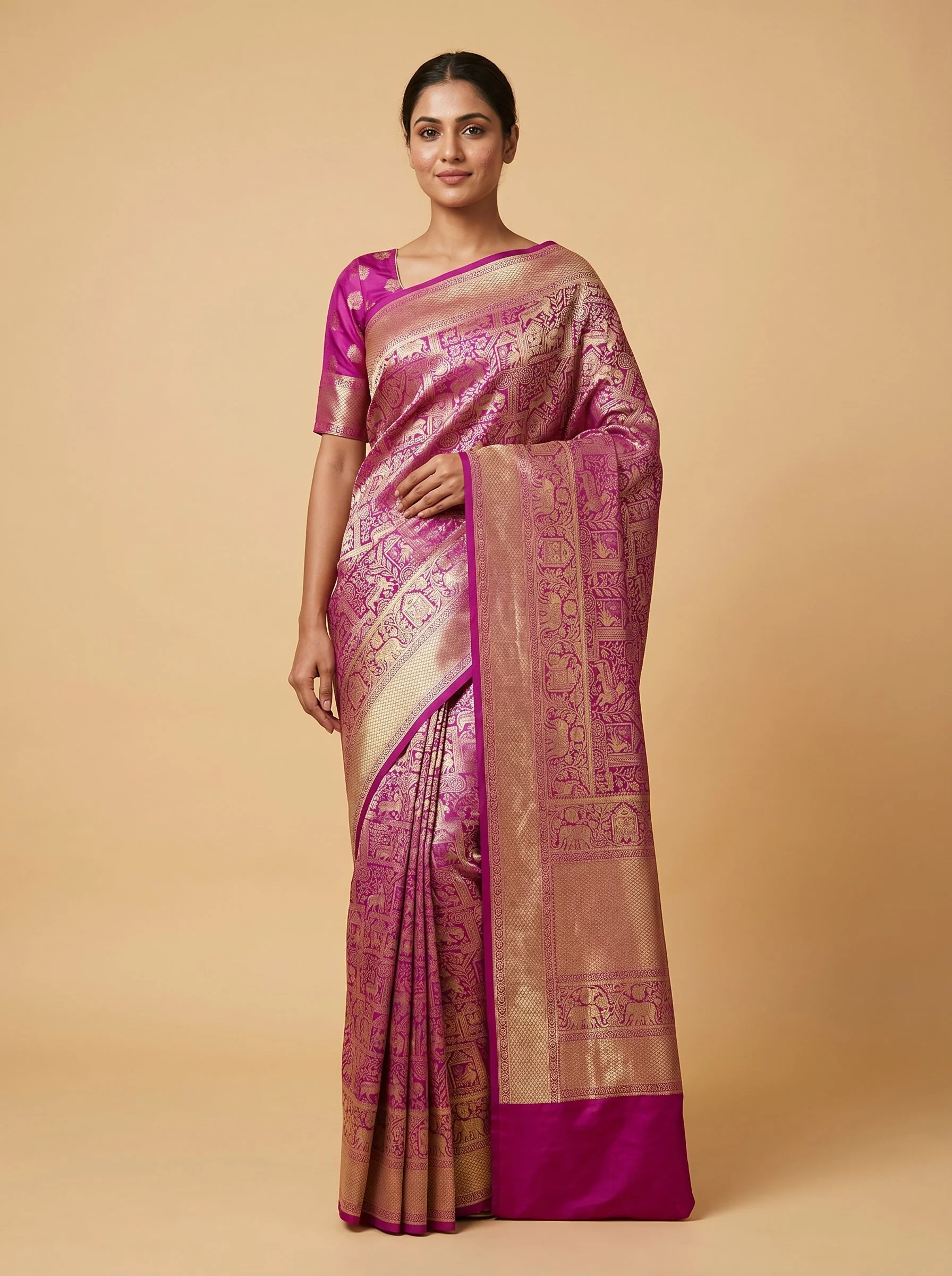Purple Classic Loom Handloom Saree