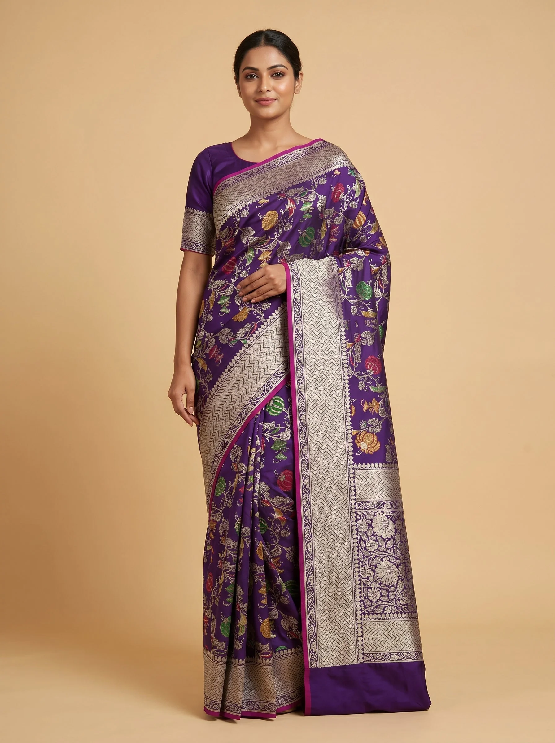 Purple Immersion Handloom Saree
