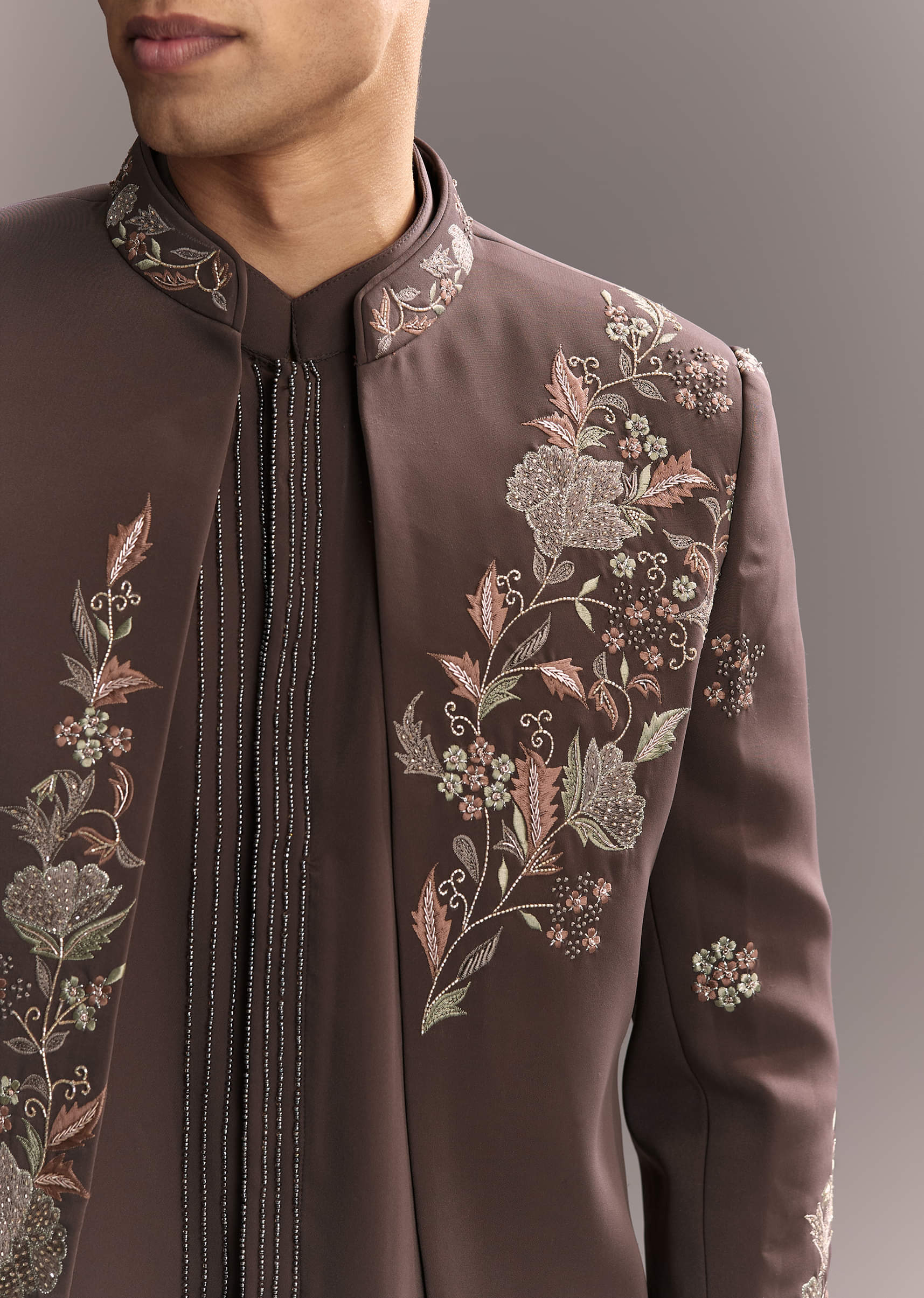 Purple Jodhpuri Suit For Men With Heavy Hand Work - Image 2