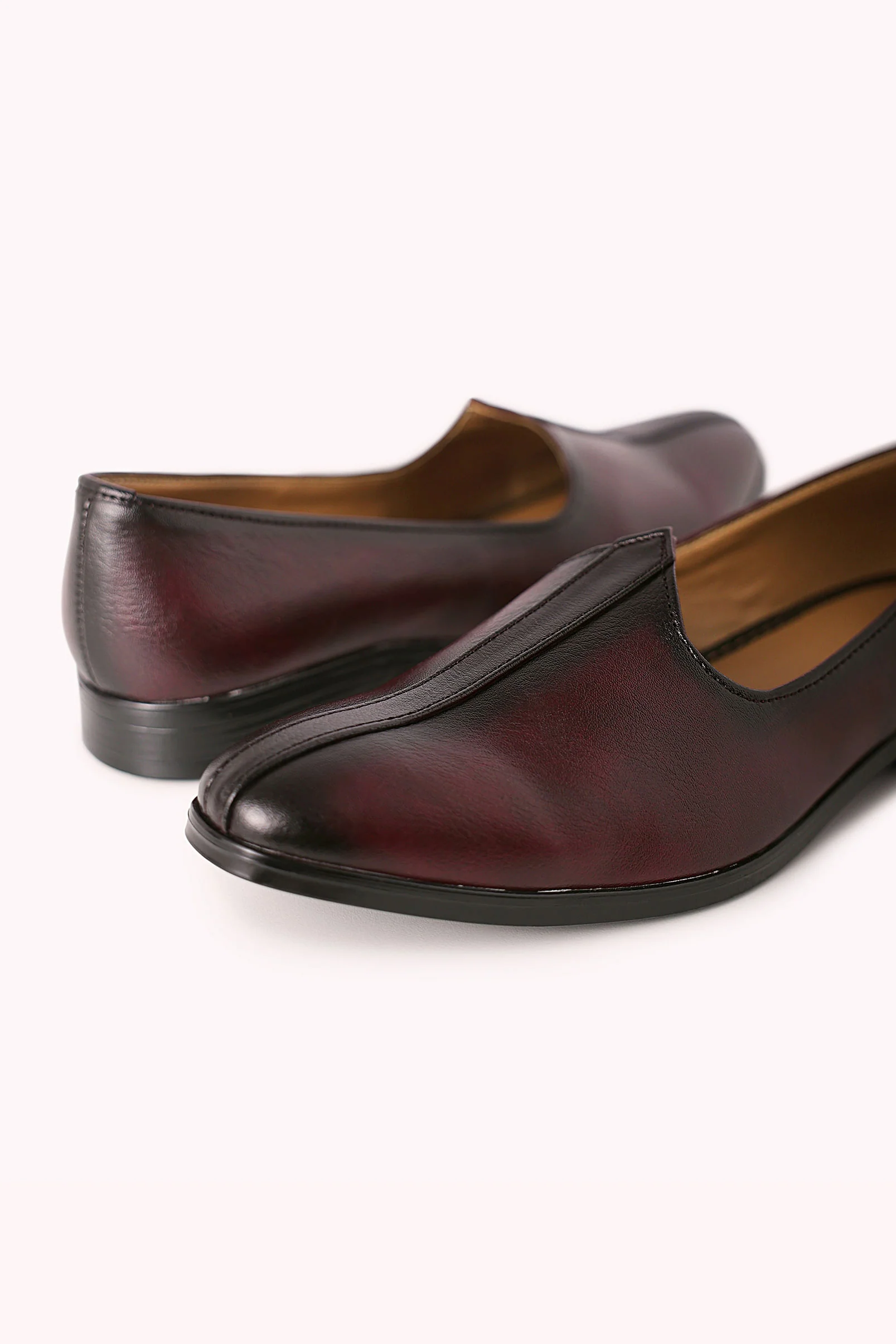 Purple Shaded Juttis with Block Heels - Image 2