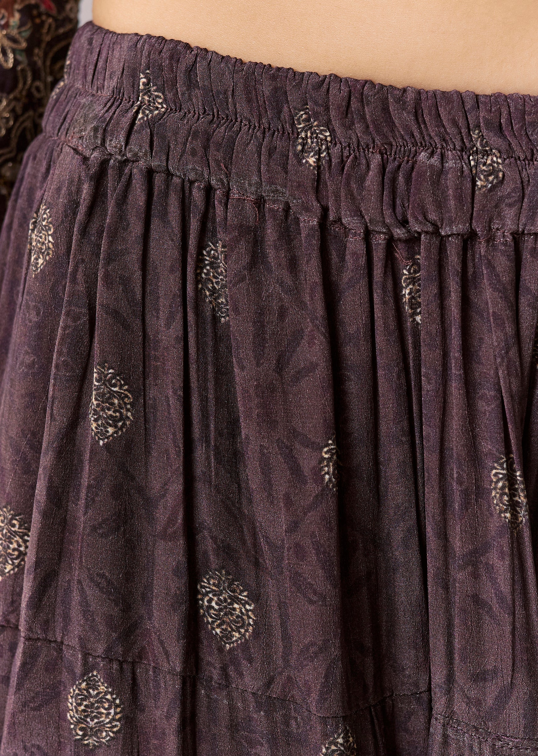 Purple Printed Patiala Suit Set With Dupatta - Image 6
