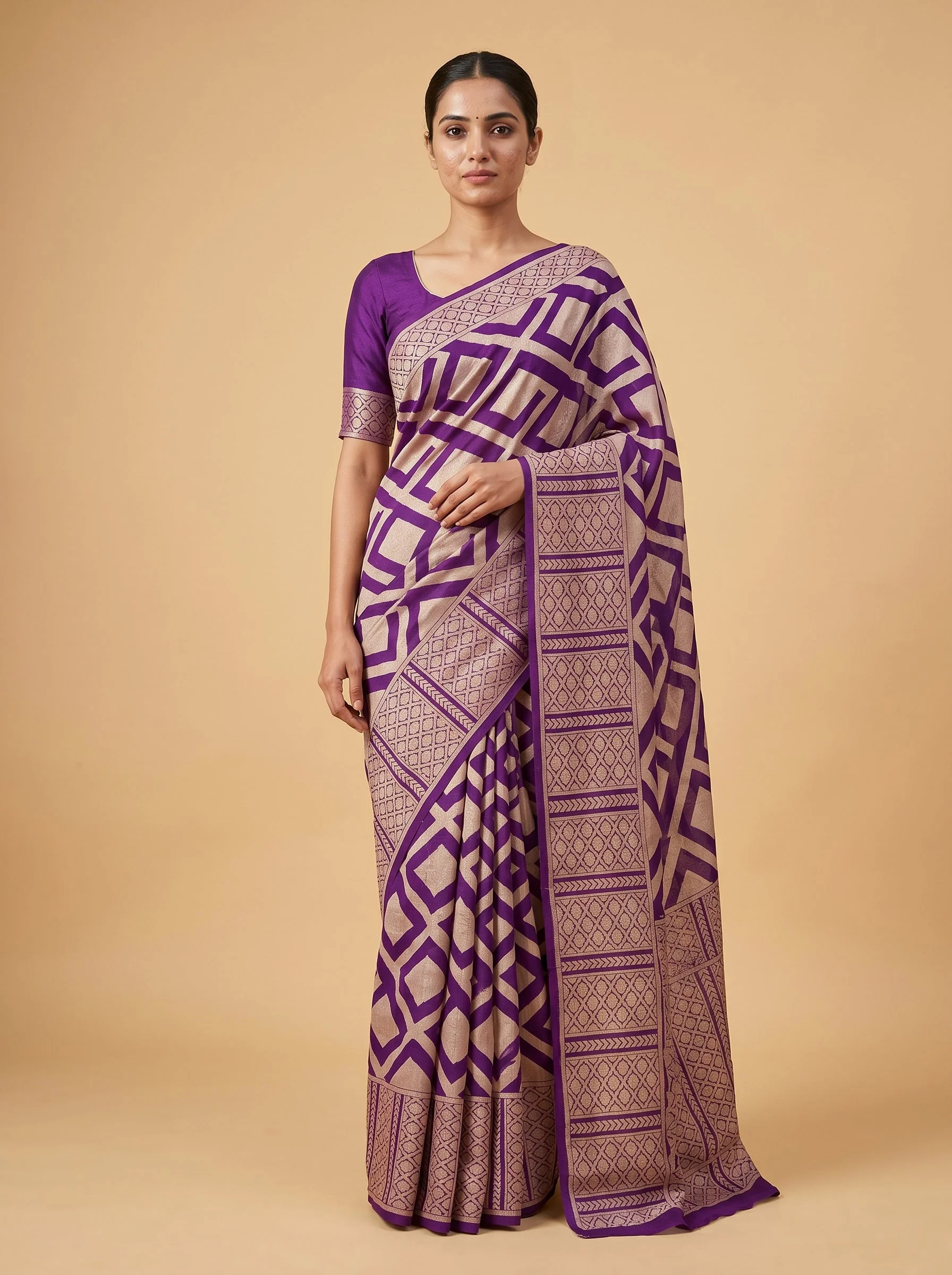 Purple Regal Flow Handloom Saree
