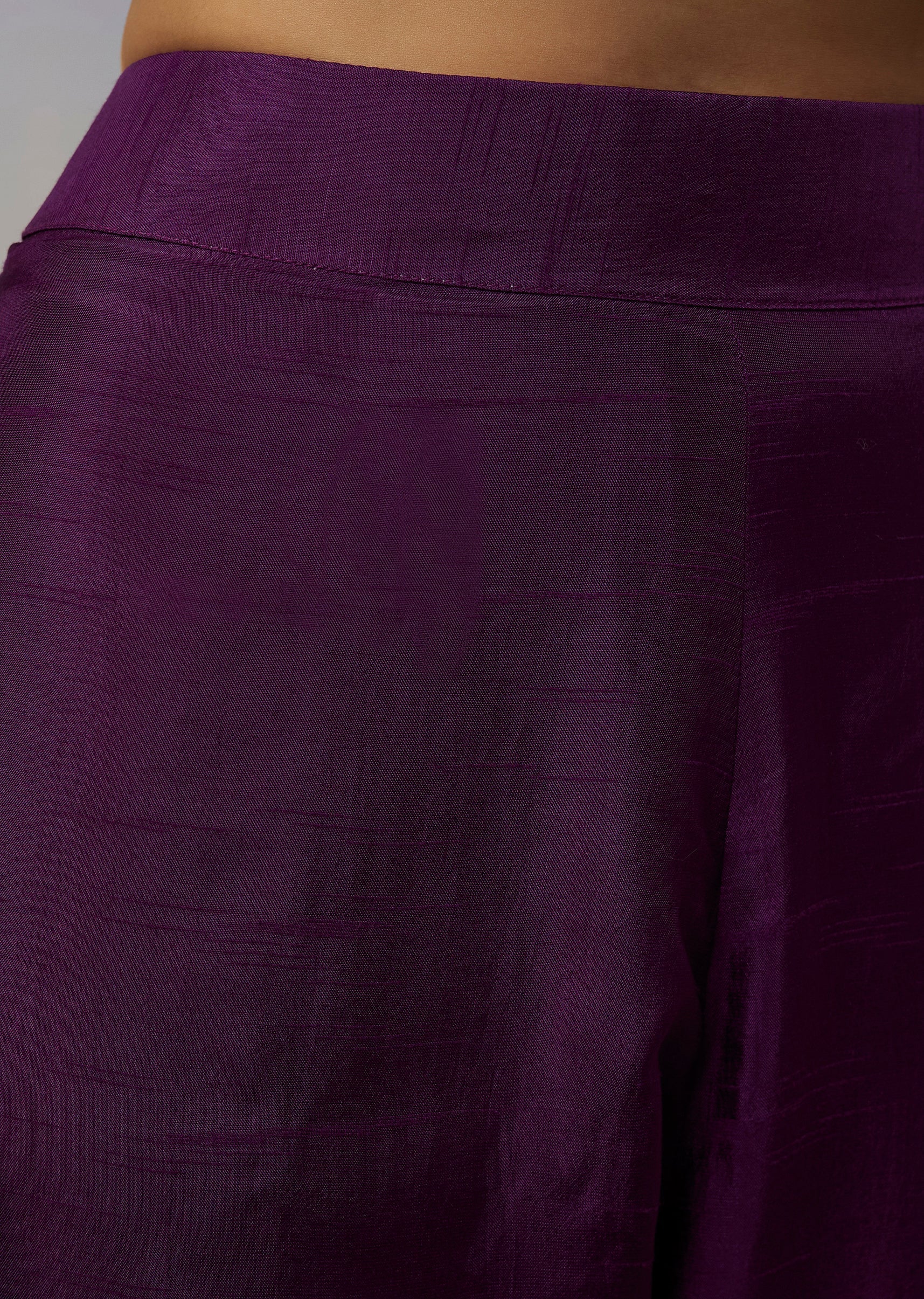 Purple Silk Anarkali Suit with Cut Dana Sequins Work - Image 6