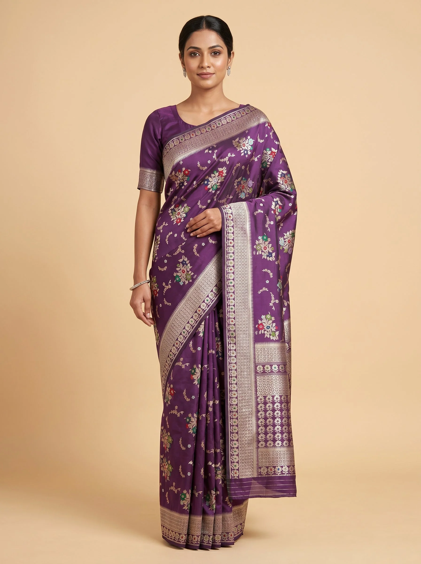 Purple Sophisticated Handloom Saree