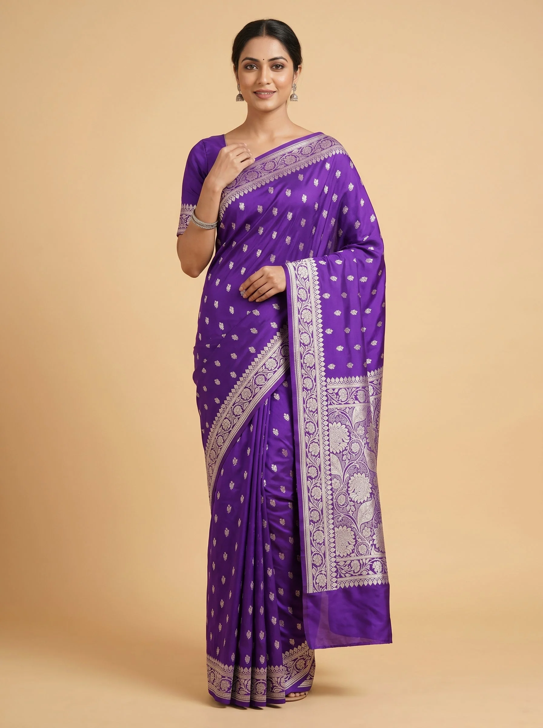 Purple Timeless Grace Handloom Saree