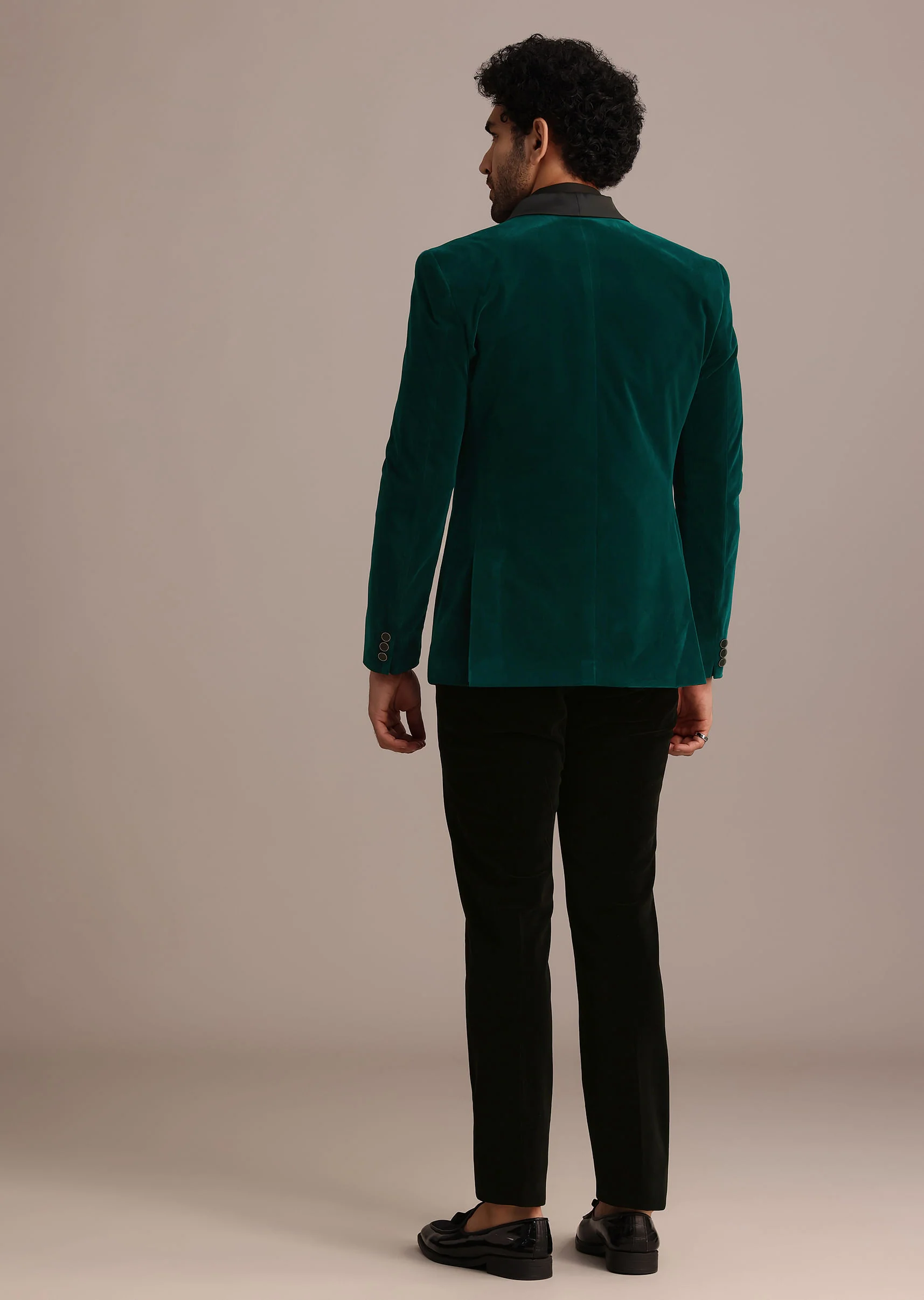 Rama Blue Velvet Tuxedo Suit - Image 5