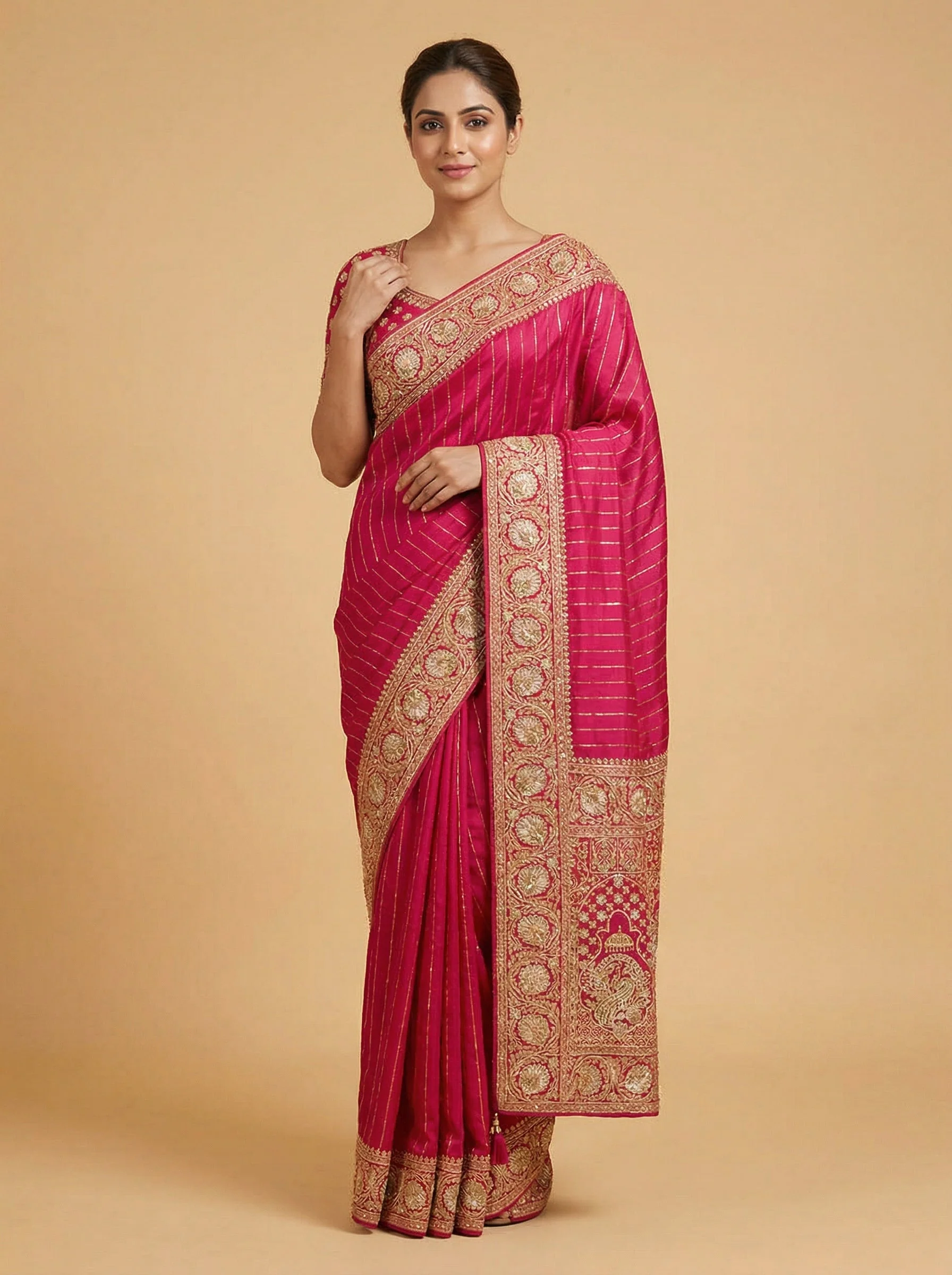 Rani Heritage Embroidered Saree
