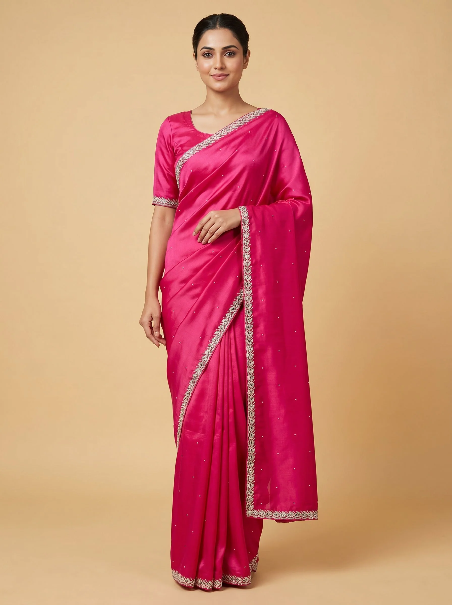 Rani Pink Charm Saree