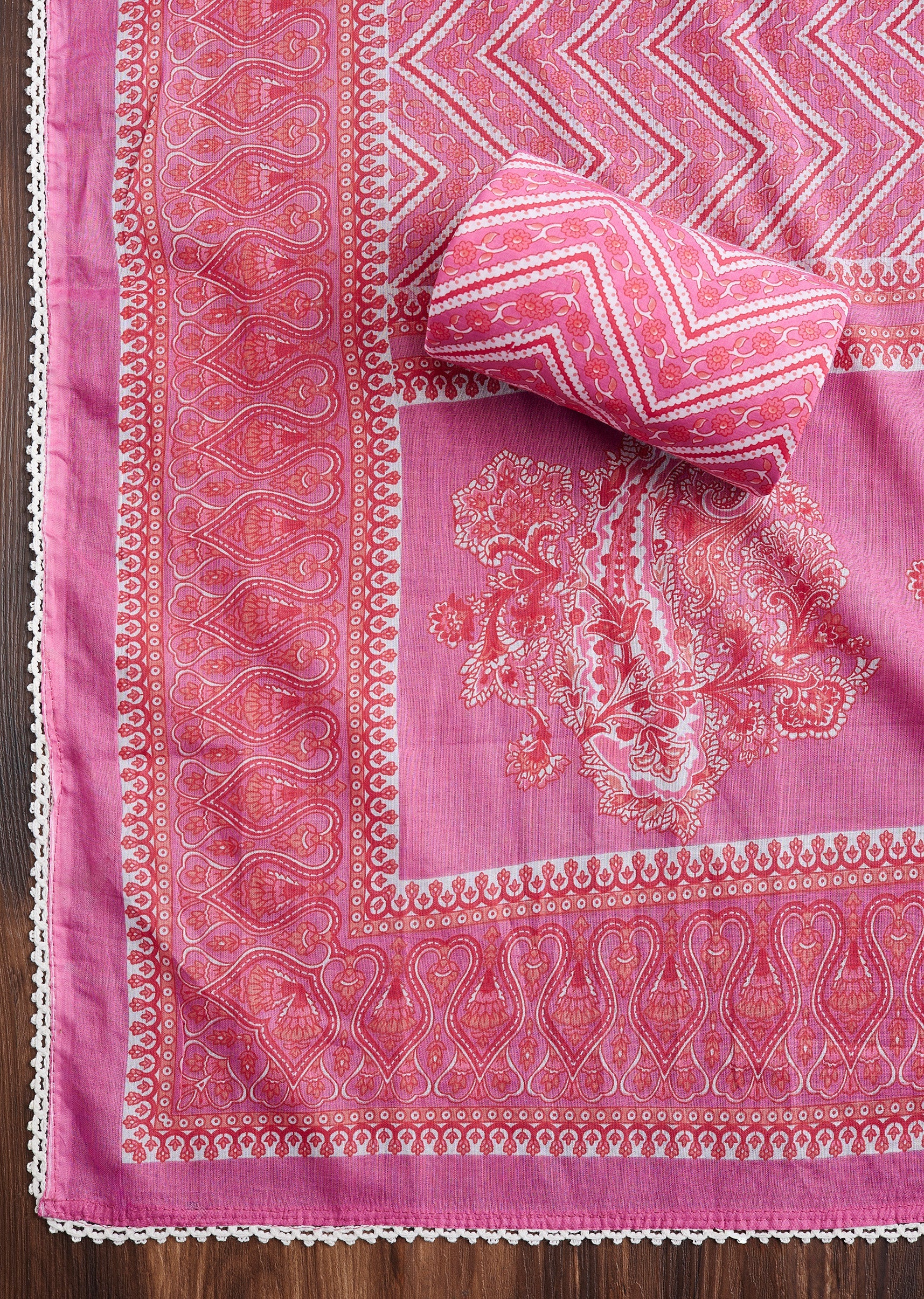 Rani Pink Cotton Suit Set - Image 4