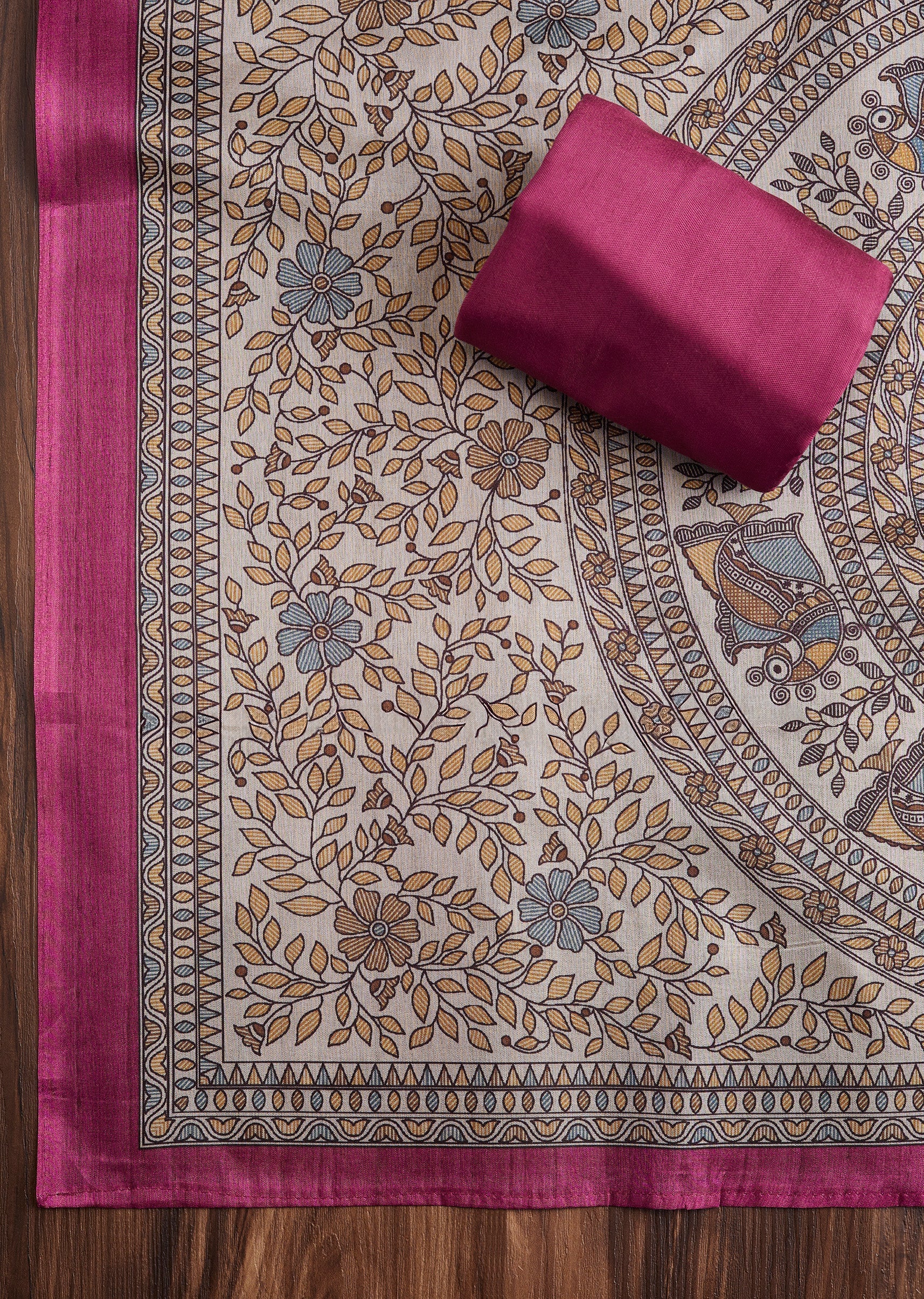 Rani Pink Dola Silk Suit - Image 4