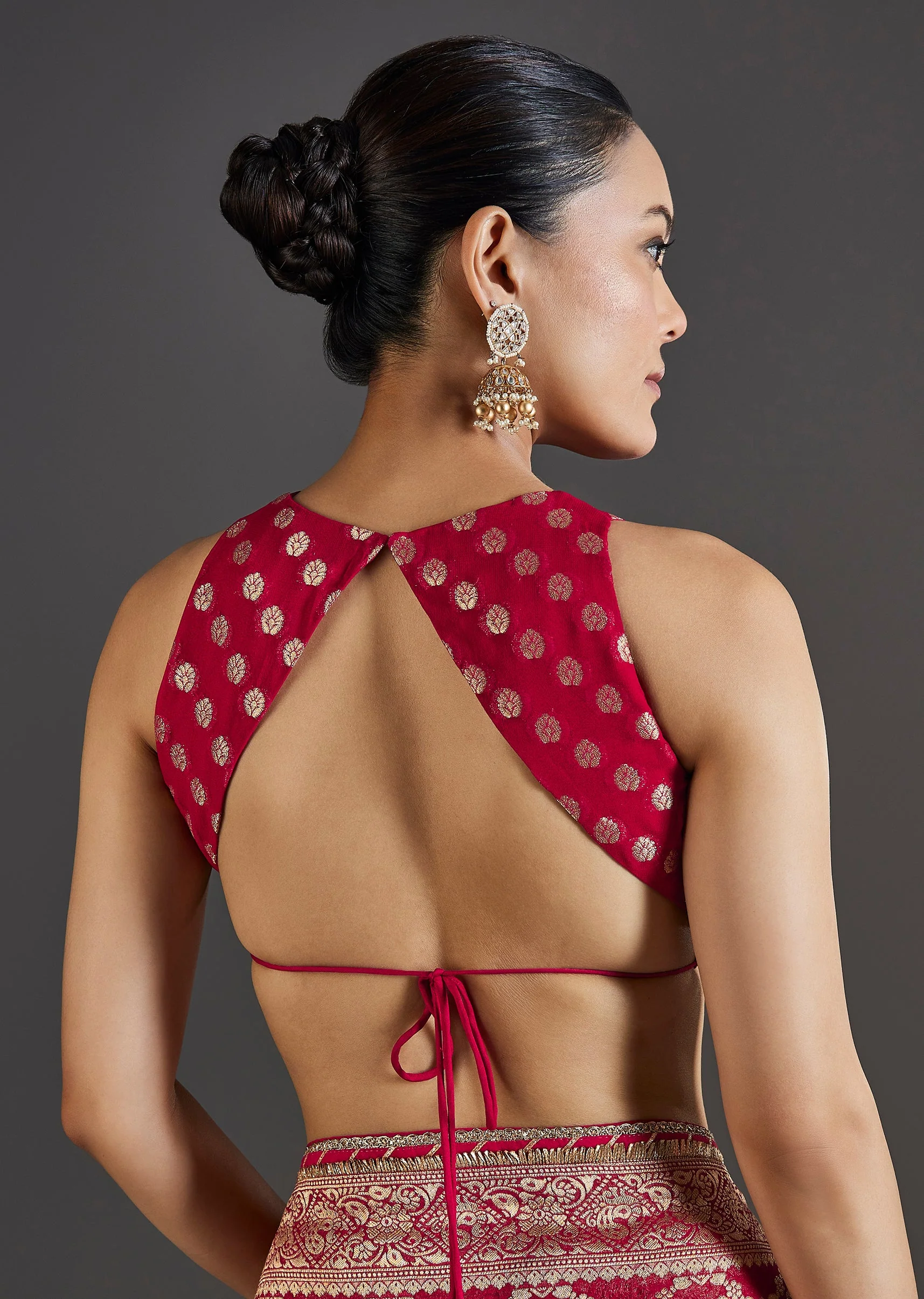 Rani Pink Khaddi Georgette Saree - Image 8