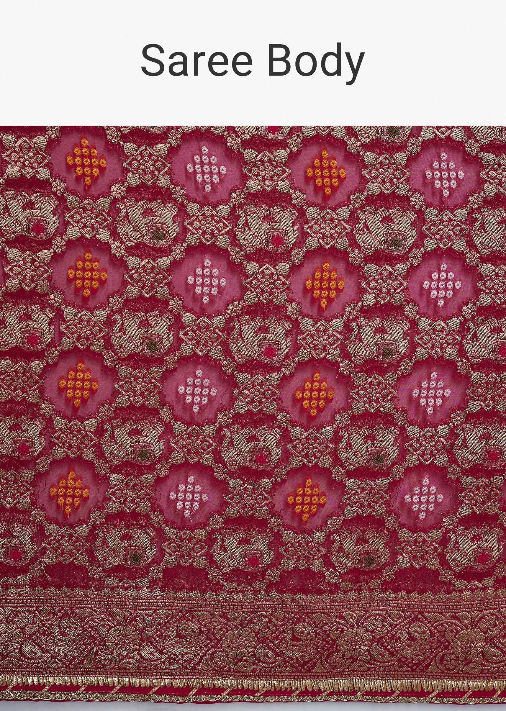 Rani Pink Khaddi Georgette Saree - Image 9