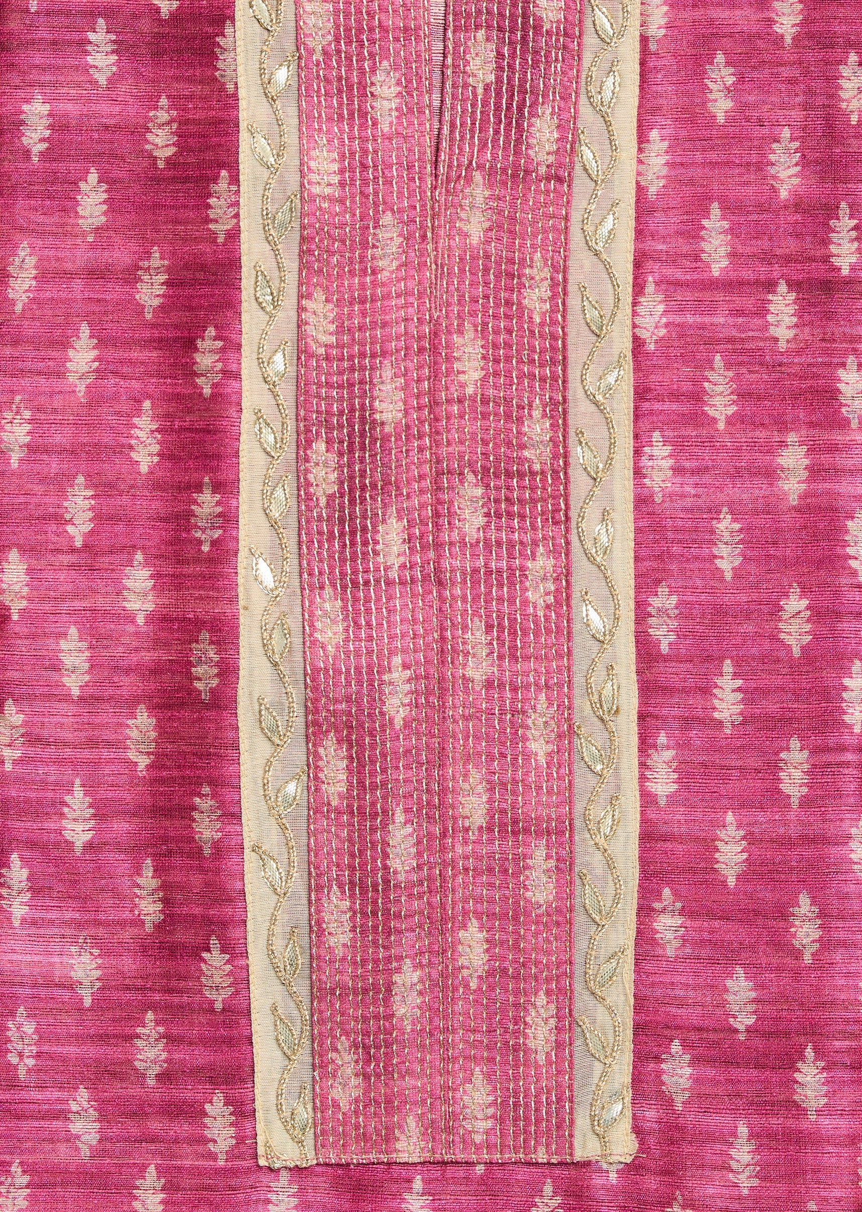 Rani Pink Printed Tissue Unstitched Suit Set - Image 2