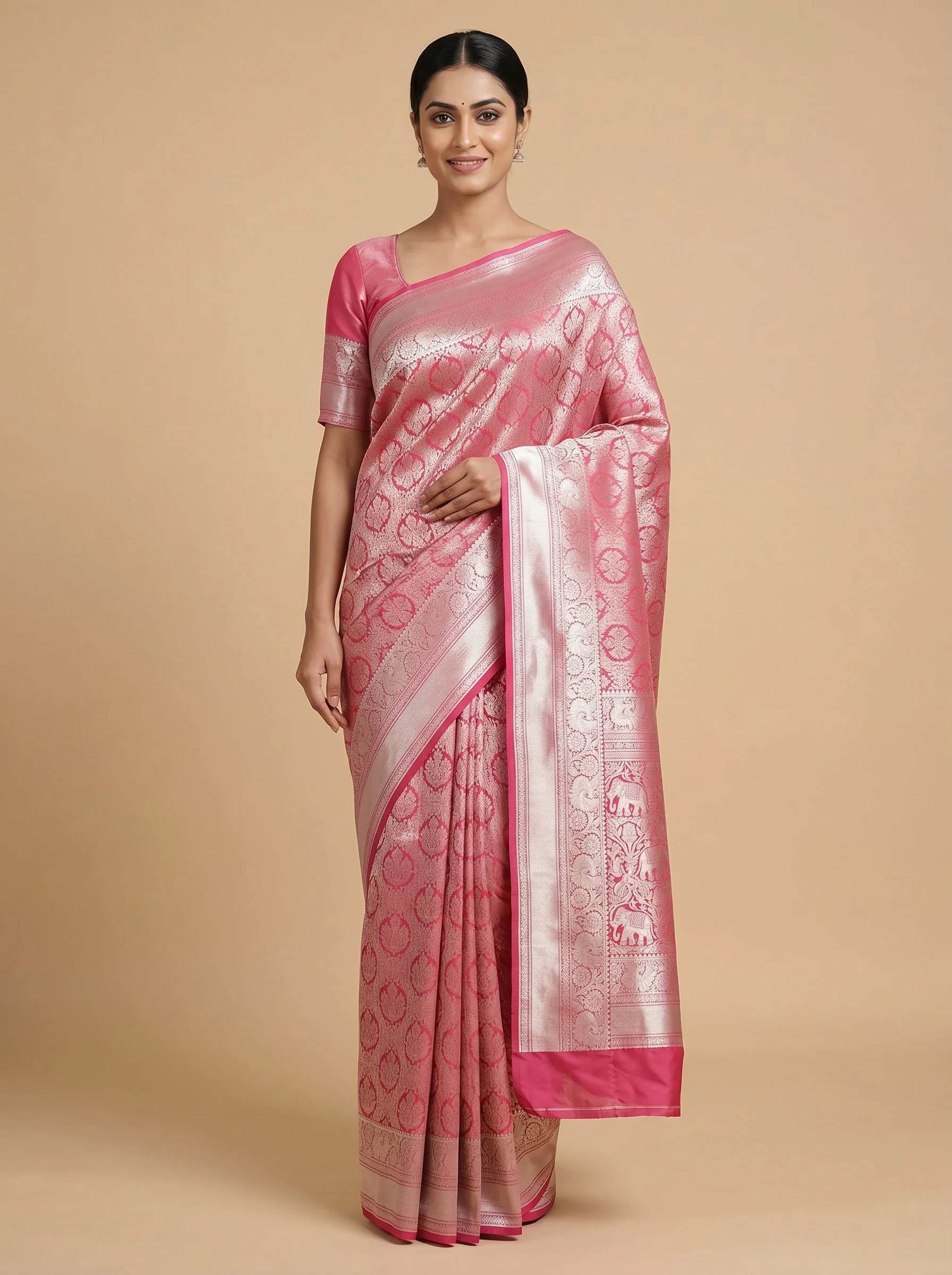 Red Classic Weave Handloom Saree