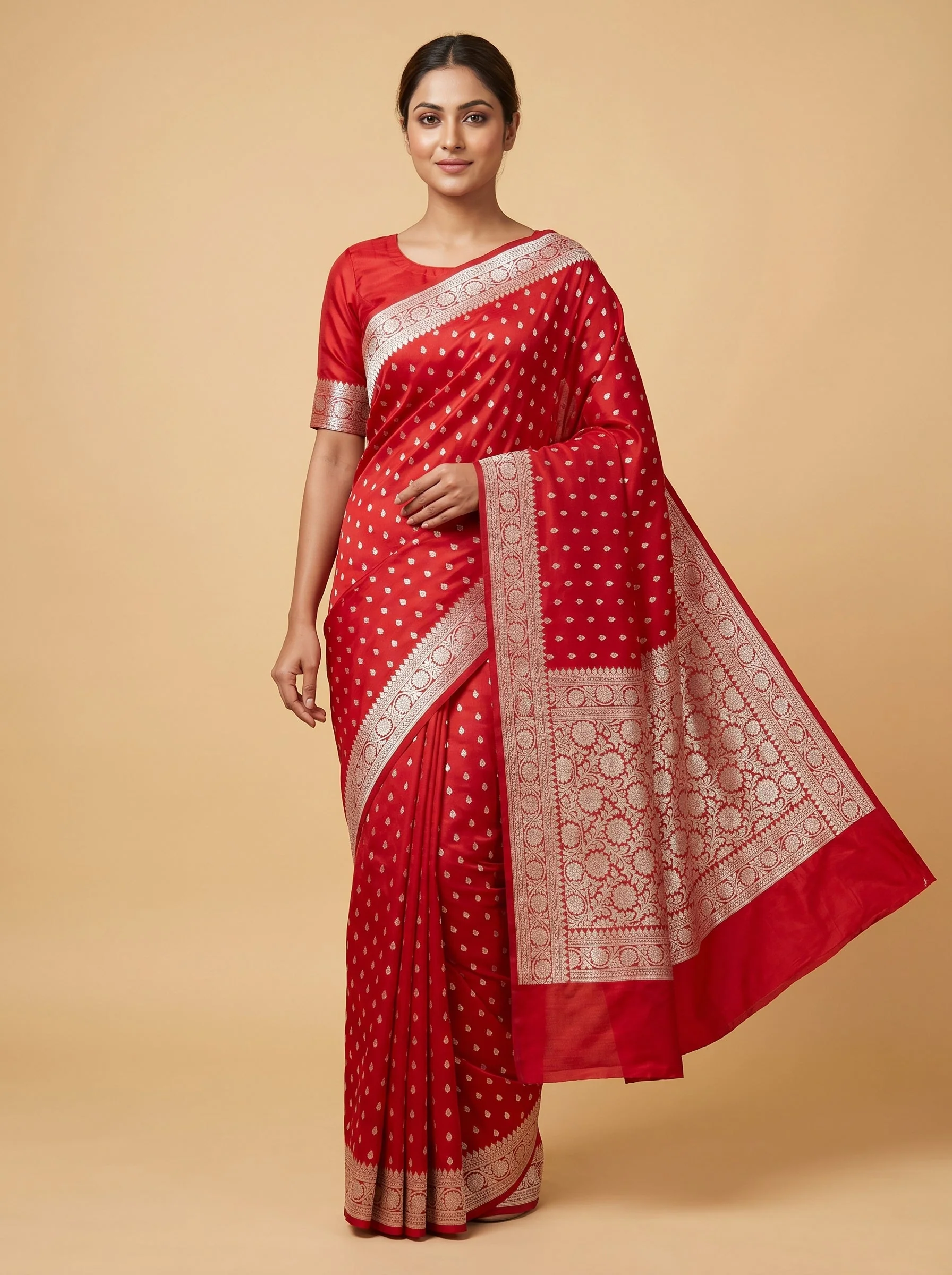 Red Fierce Saree