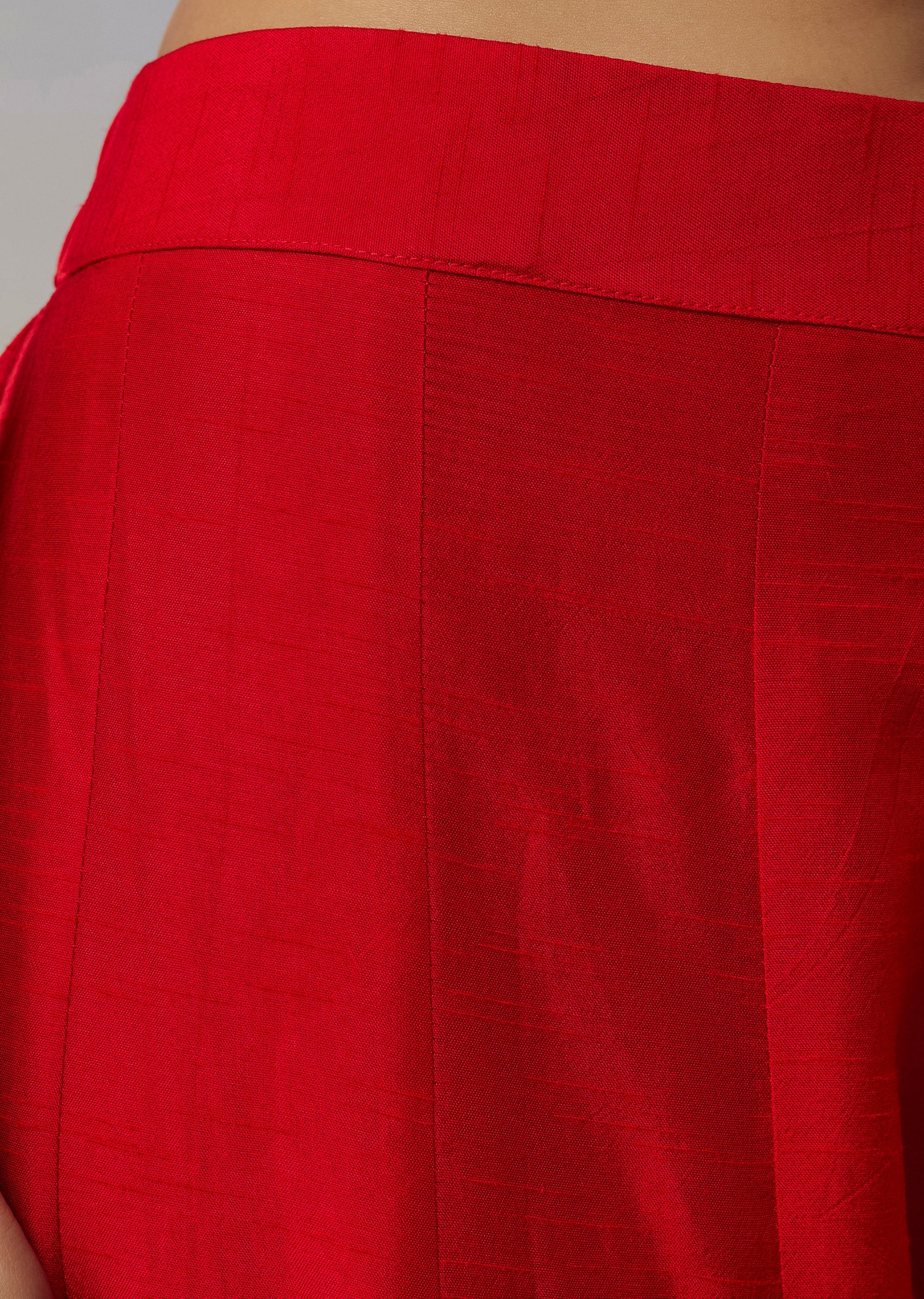 Red Silk Anarkali Suits with Cut Dana Sequins Work - Image 6