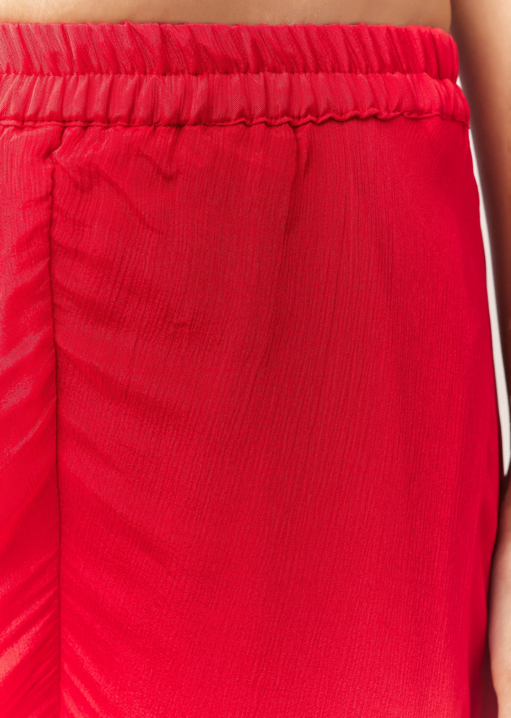 Red Zardosi And Moti Cape Set With Palazzo - Image 6