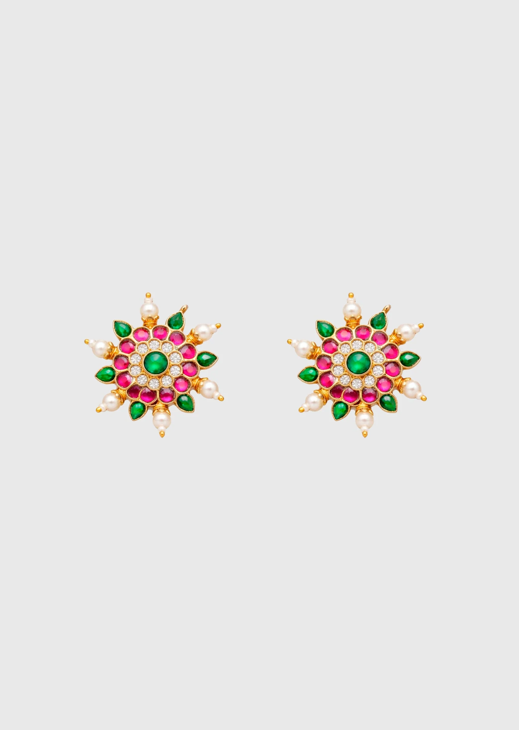 Regal Charm Multicolor Kundan Earrings - Image 2