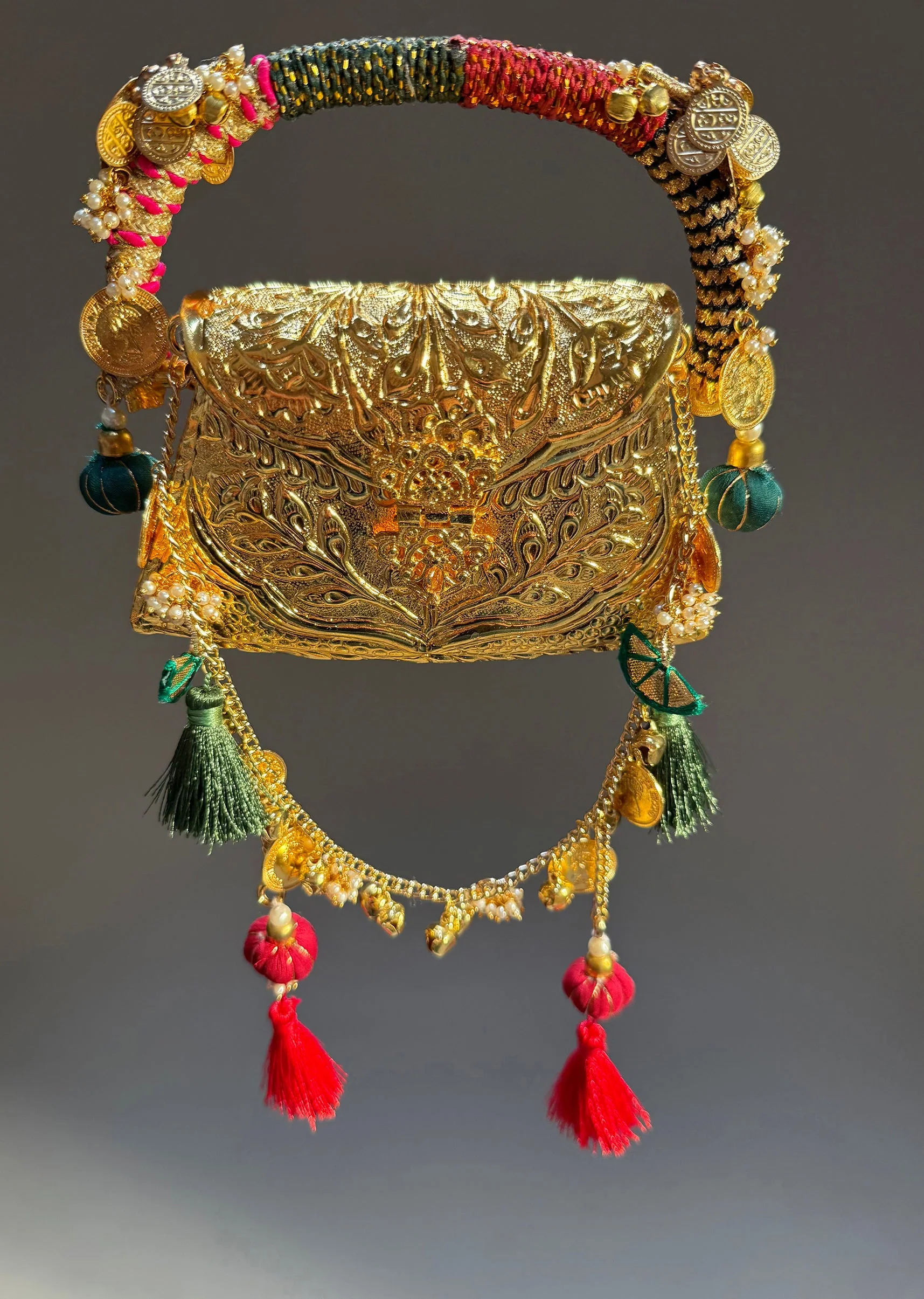 Regal Gold Handcrafted Potli Bag - Image 2