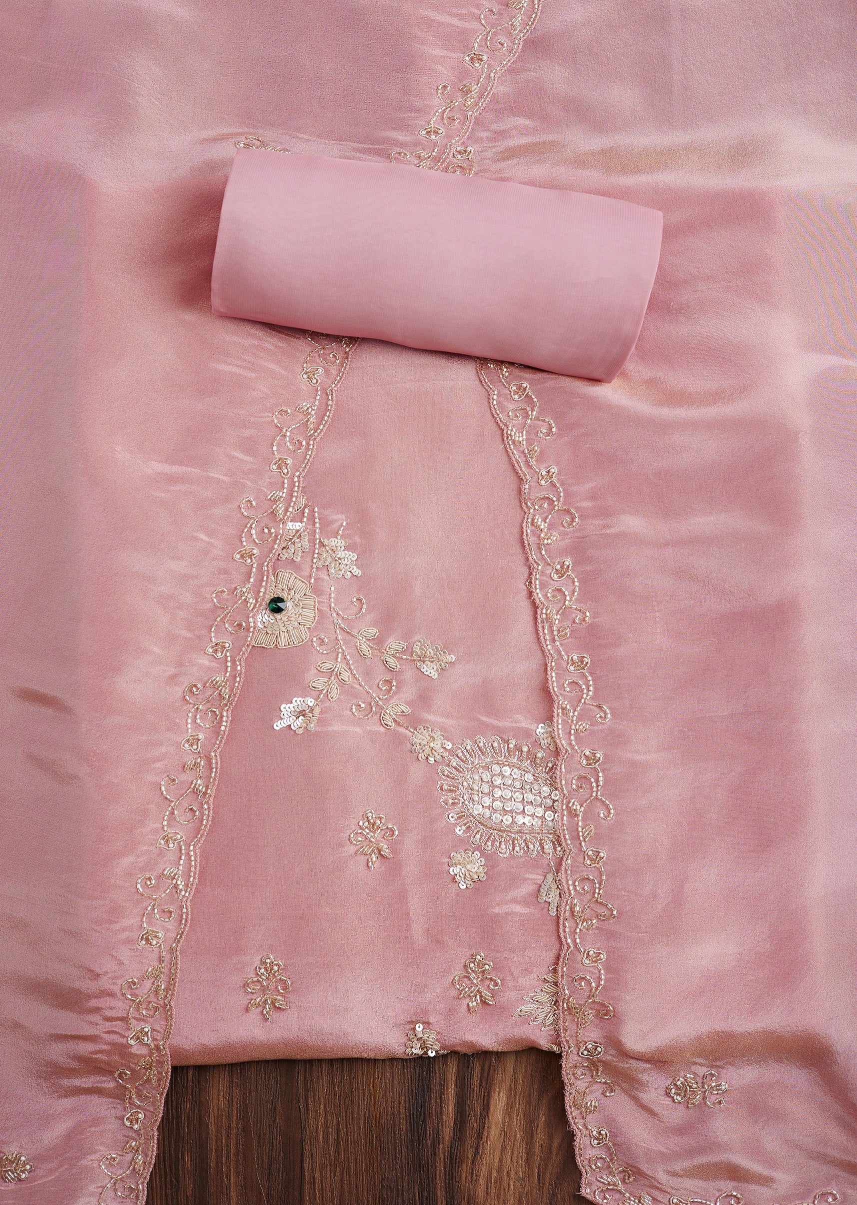 Romantic Pink Tissue Suit Set