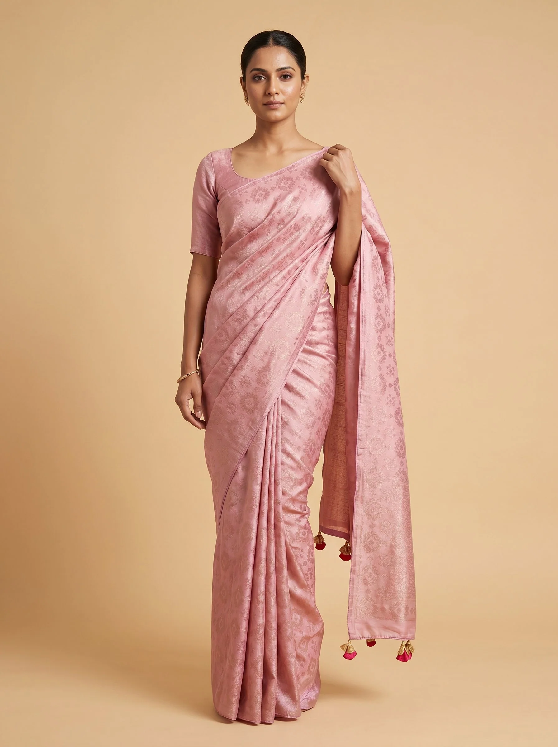 Rose Pink Charm Saree