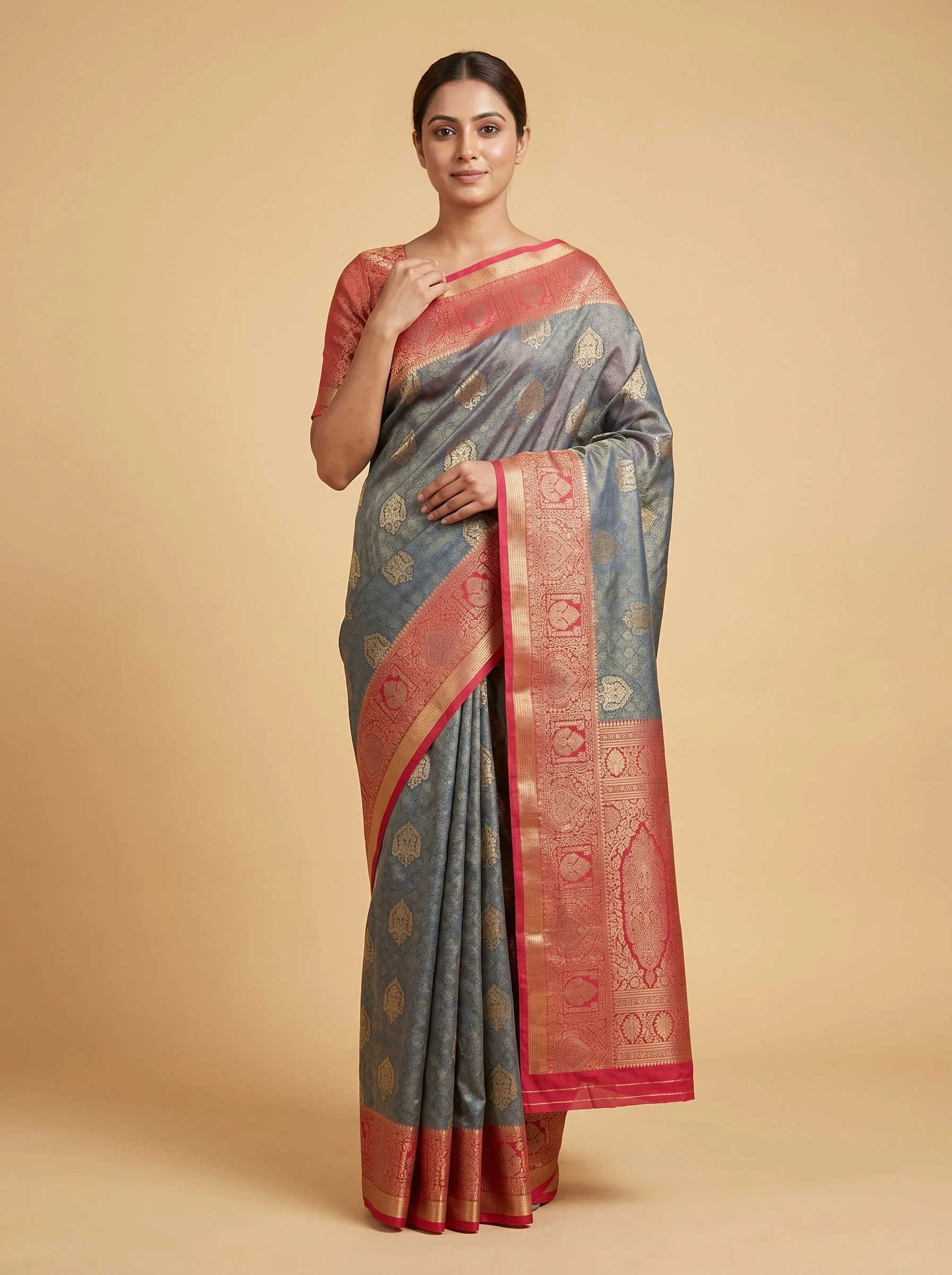 Royal Blue Classic Handloom Saree