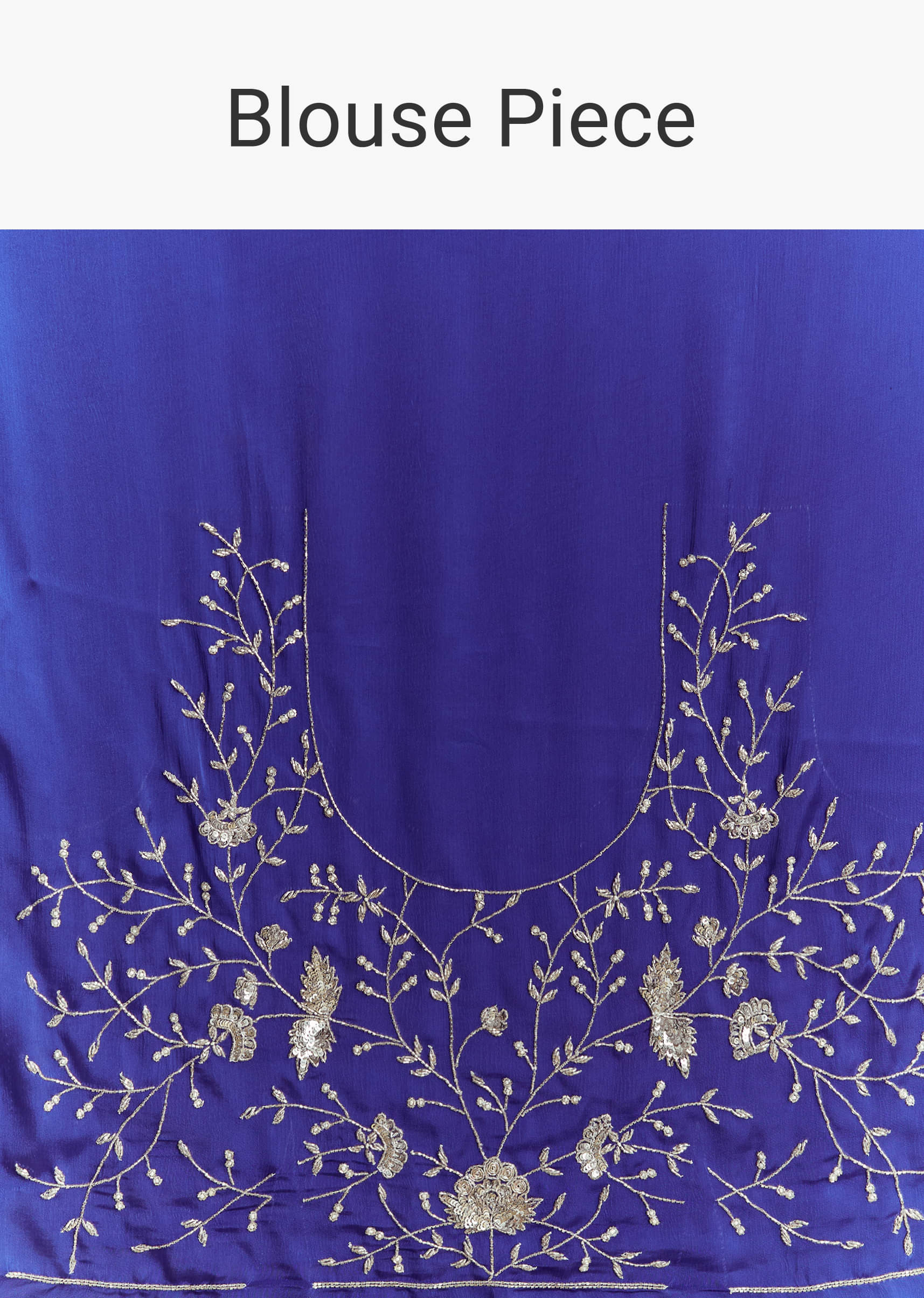 Royal Blue Satin Bridesmaid Lehenga With Heavy Embroidery - Image 6