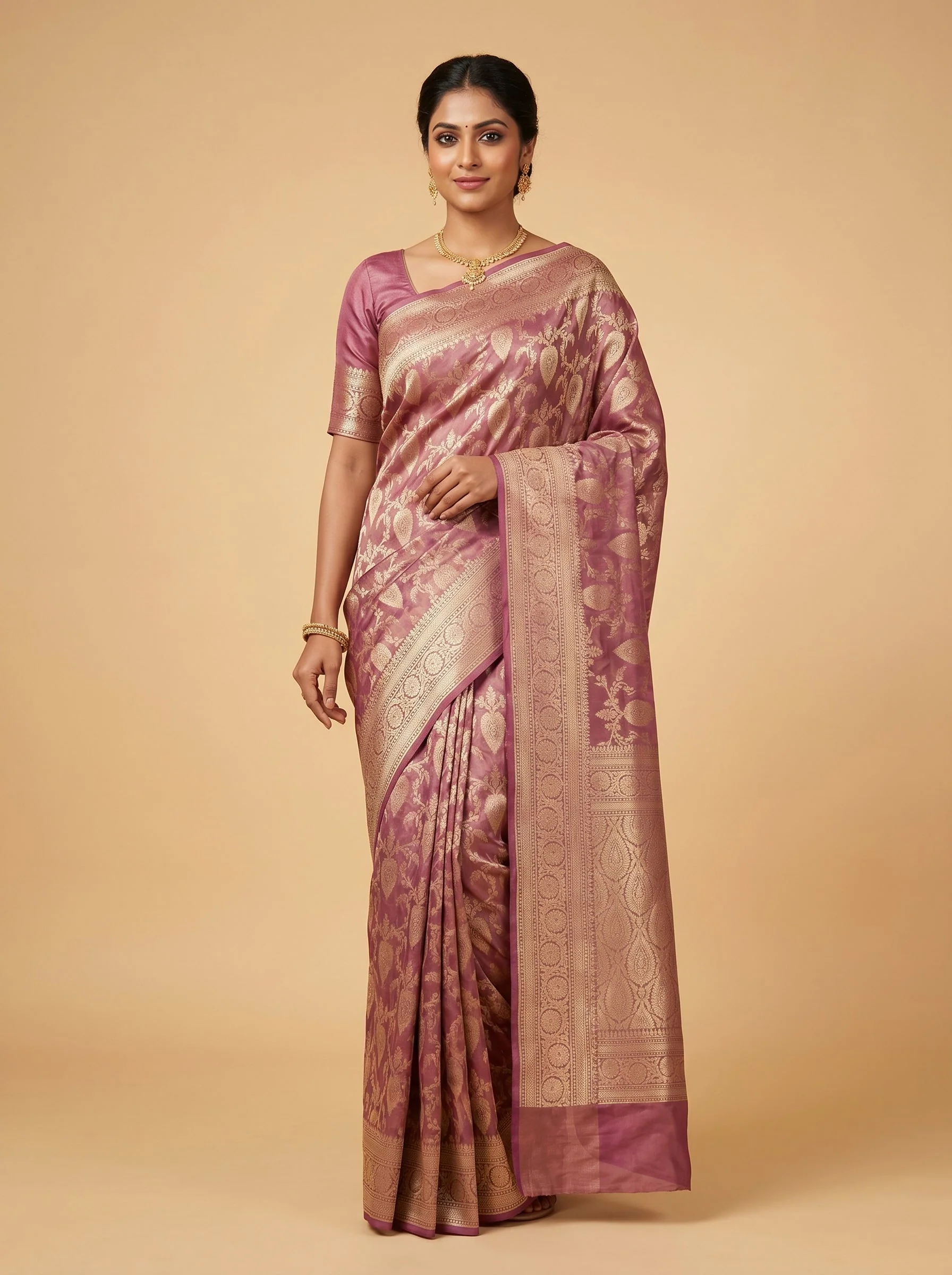 Royal Plum Shine Saree