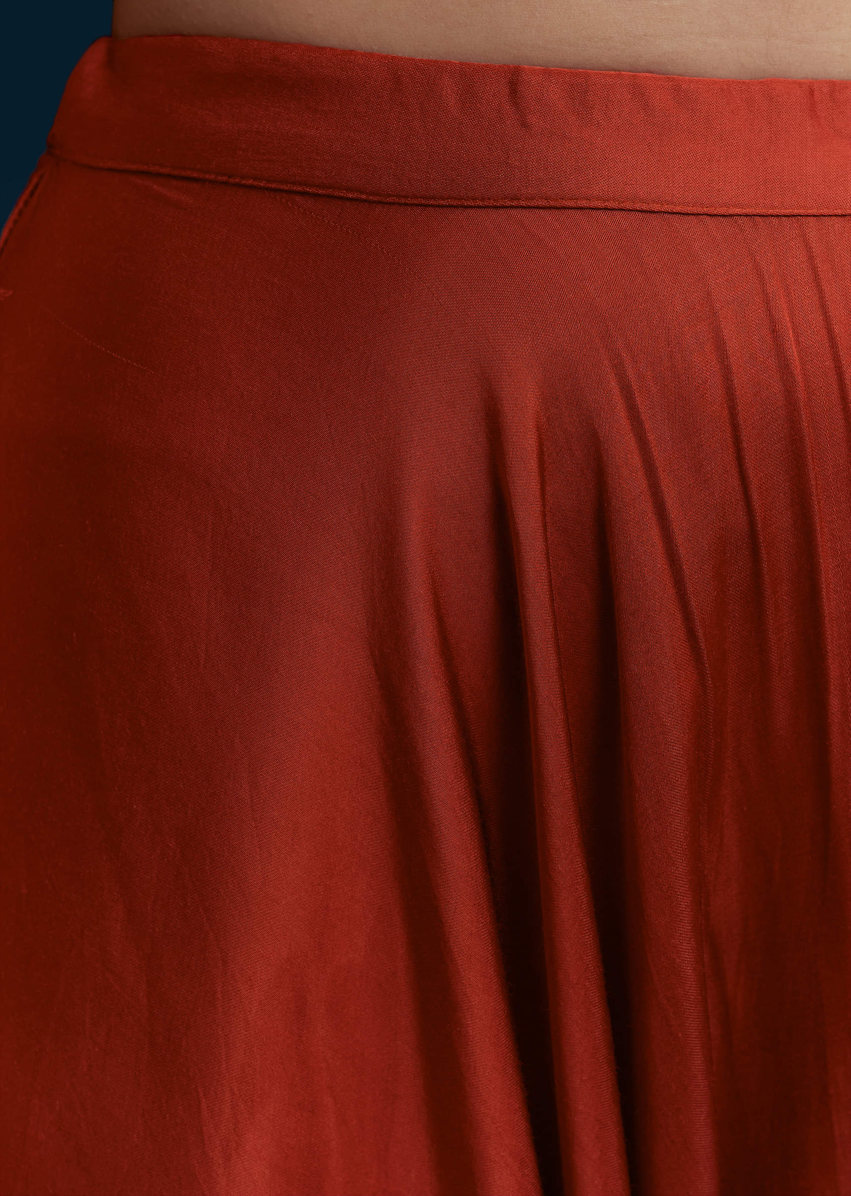 Rust Cape and Palazzo Set with Zardozi Work - Image 6