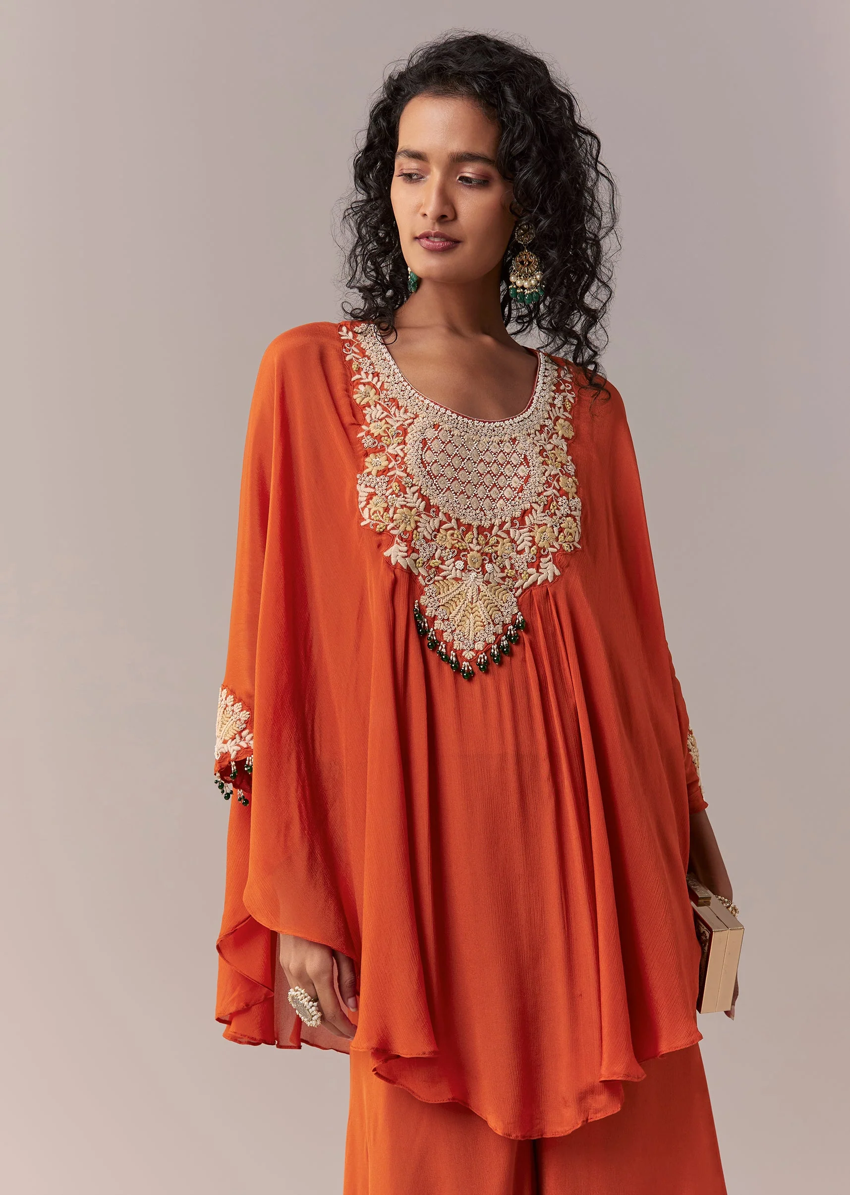 Rust Cape Co-ord Set with Palazzo - Image 4