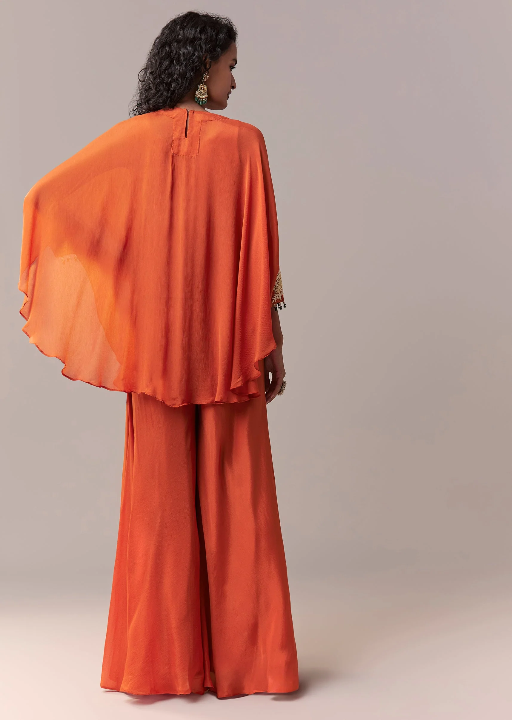 Rust Cape Co-ord Set with Palazzo - Image 5