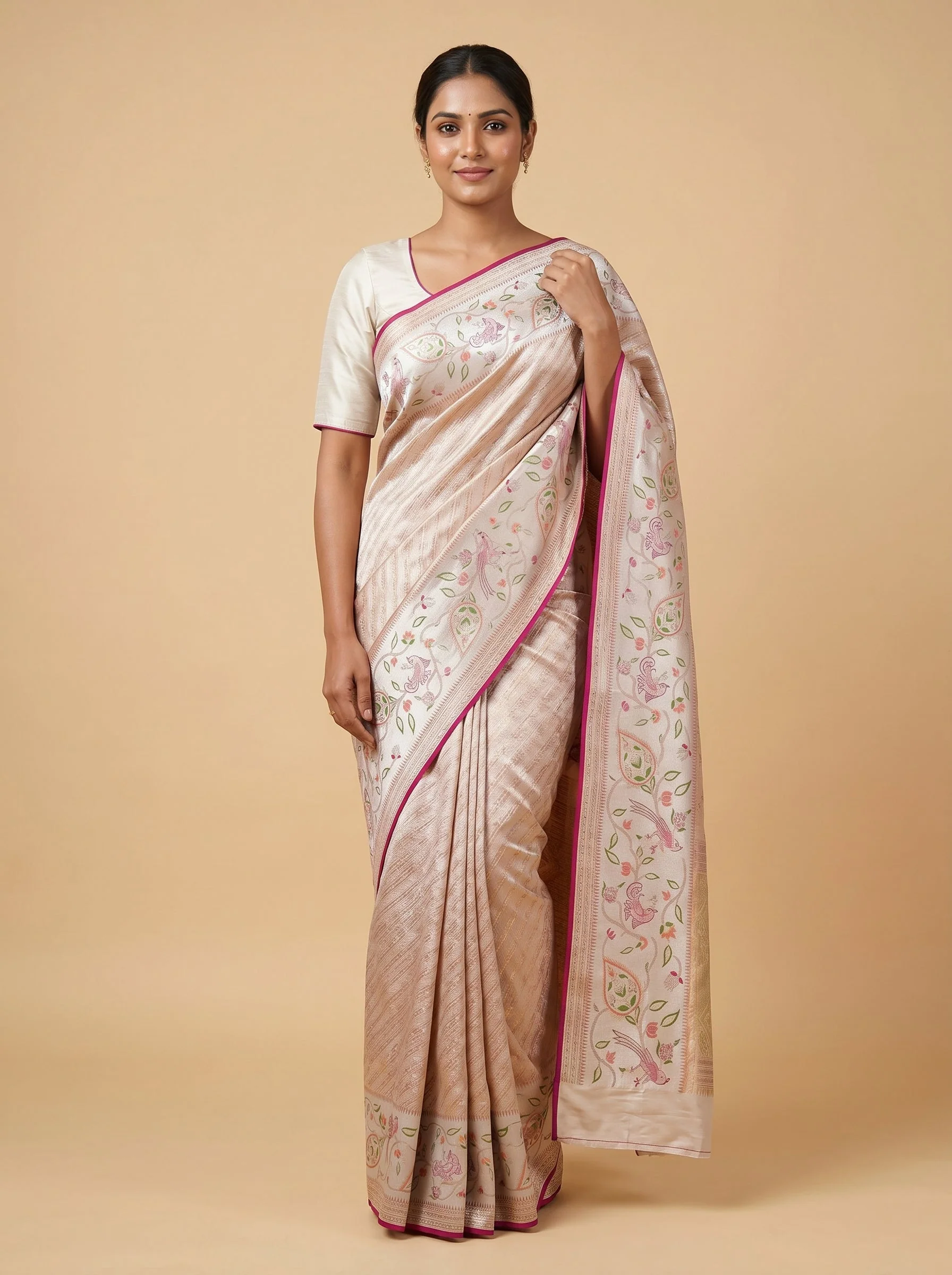 Rust Warm Tone Handloom Saree