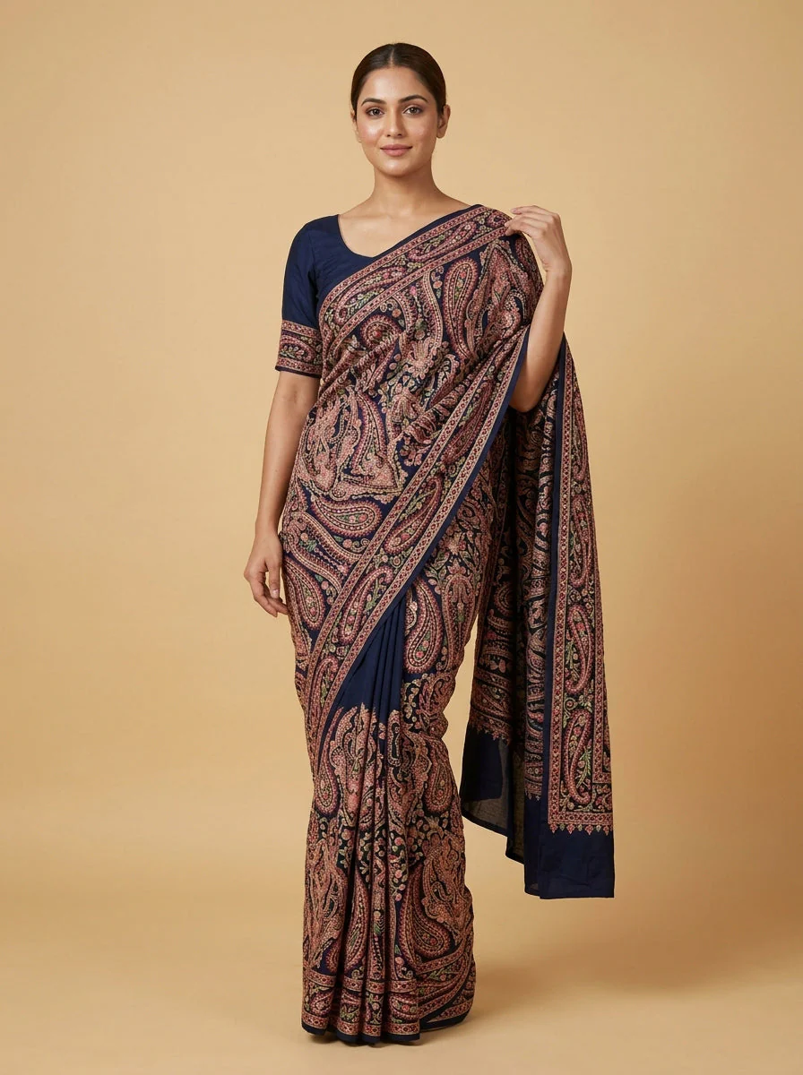 Sapphire Blue Royal Elegance Saree